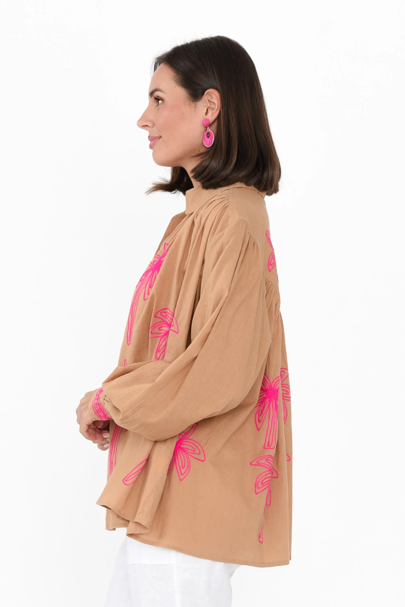 Pam Brown Embroidered Cotton Shirt