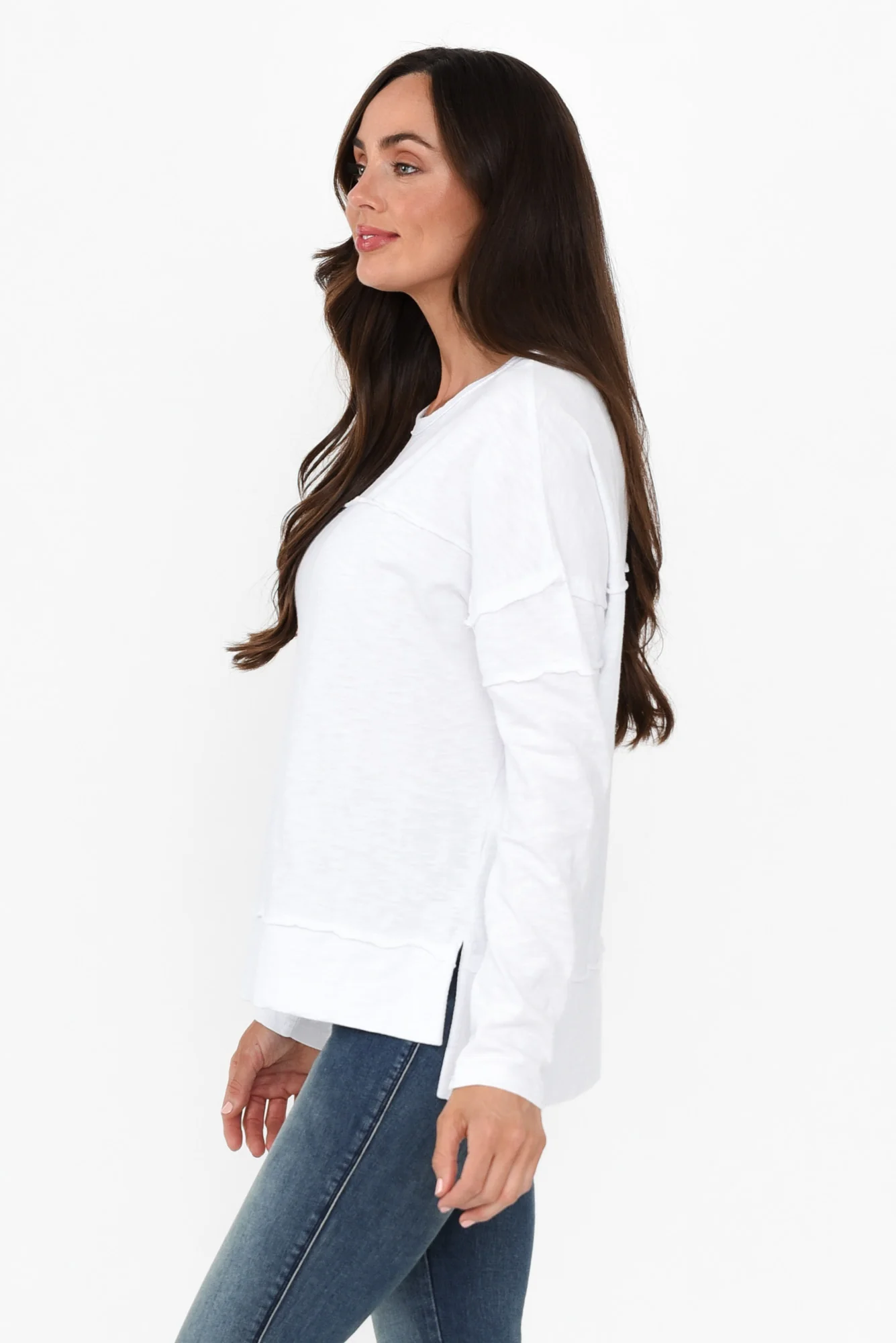 Jayne White Cotton Throw On Top