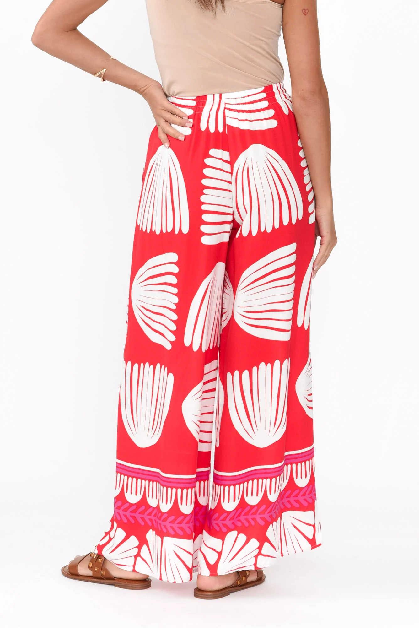 Olinda Red Shell Drawstring Pants