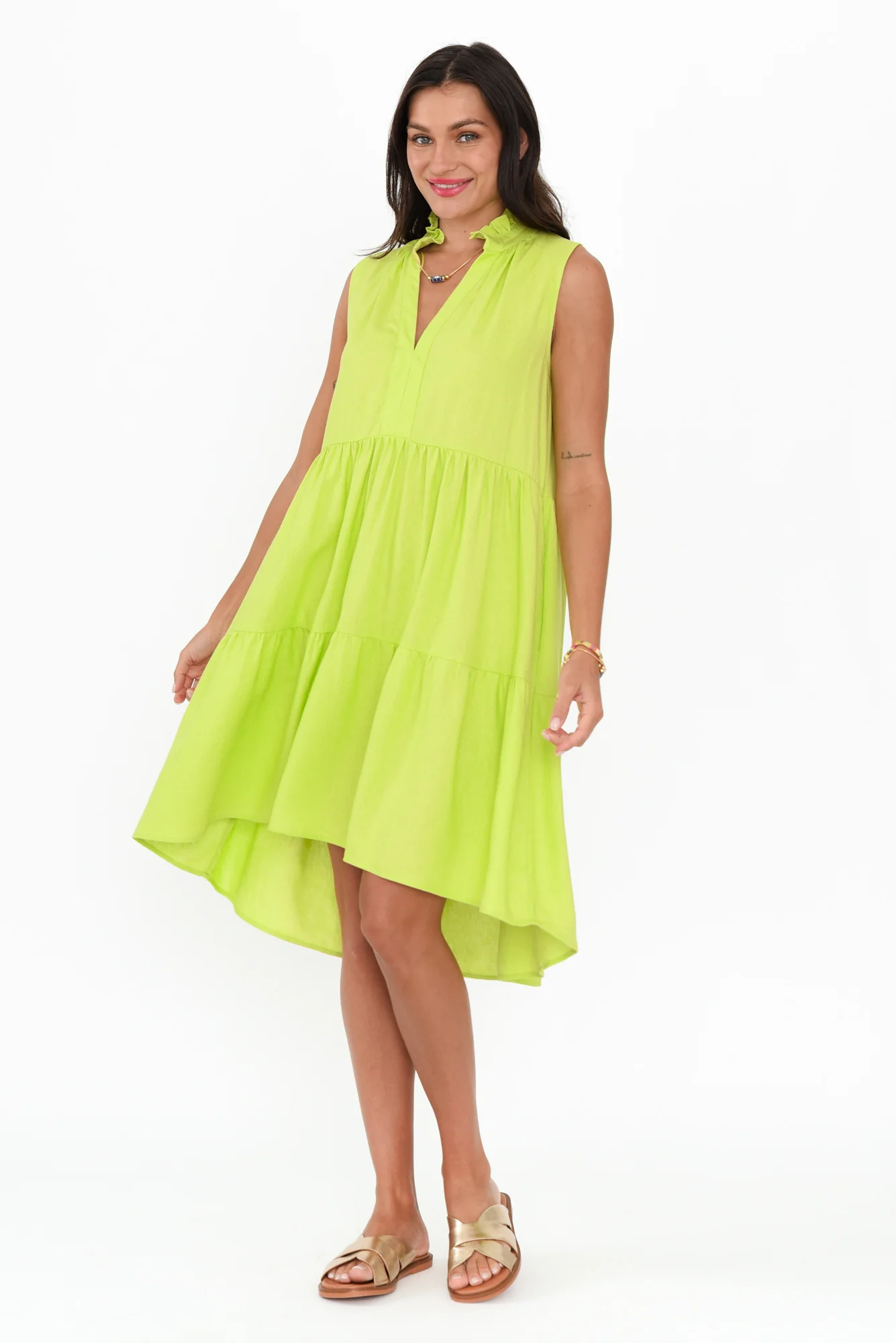 Liza Green Tier Dress
