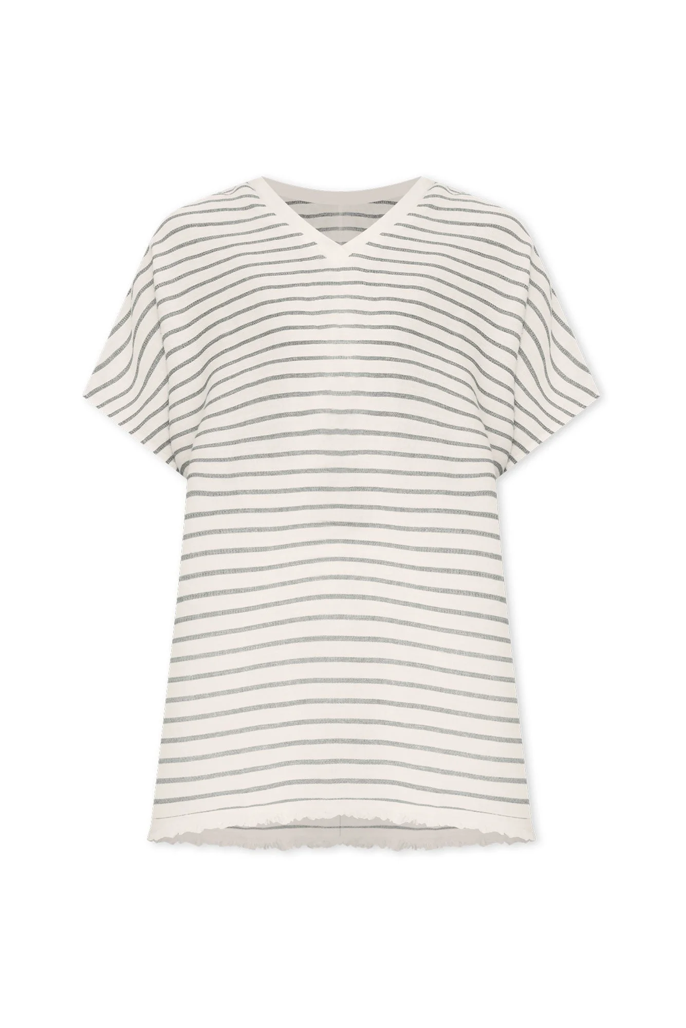 Hanley Beige Stripe Linen Blend Top