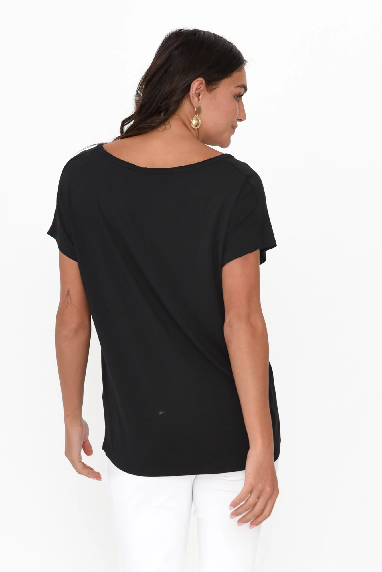 Eadie Black Bamboo Top