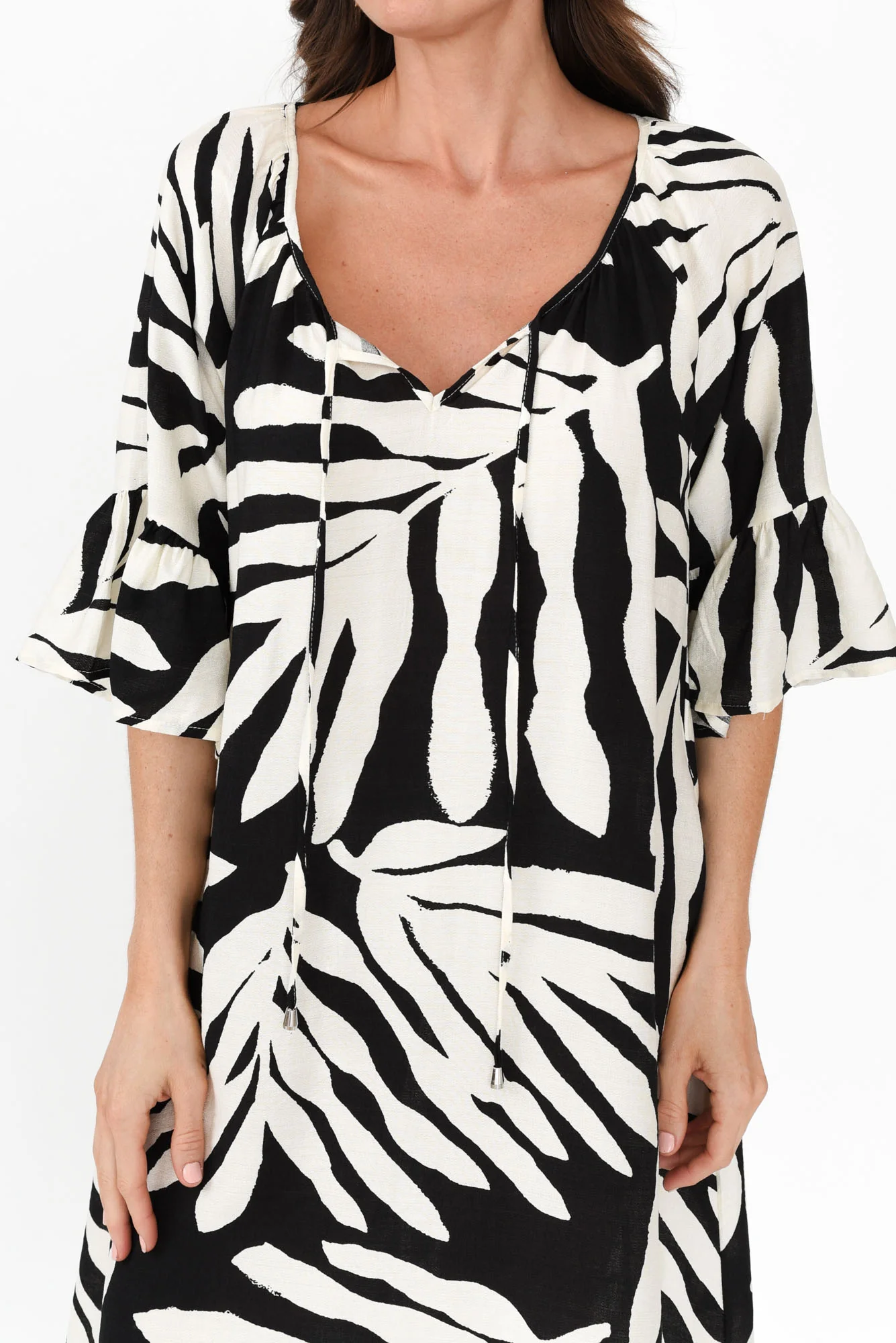 Mariella Black Palm Pocket Dress