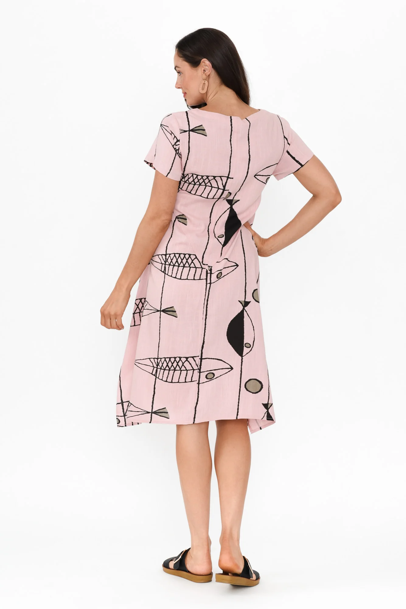 Bryant Pink Sea Linen Cotton Dress