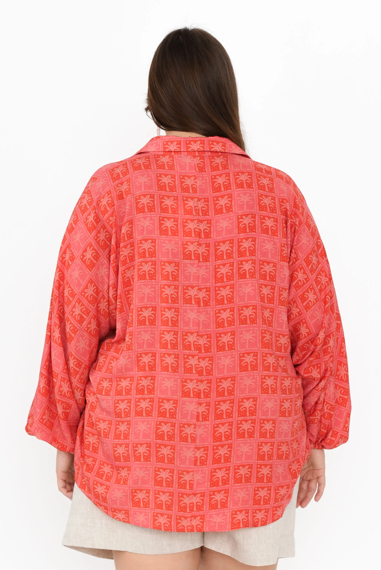 Clifton Pink Palm Collared Shirt