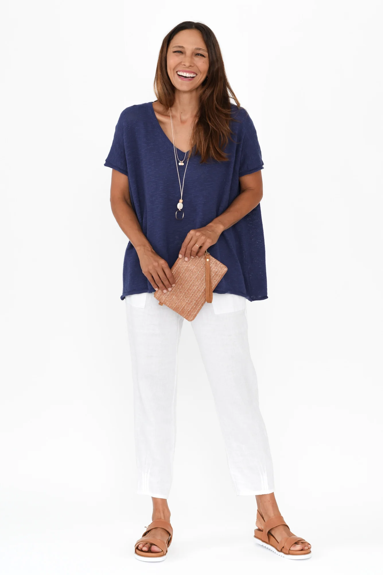 Saxon Cobalt Oversized Knit Top