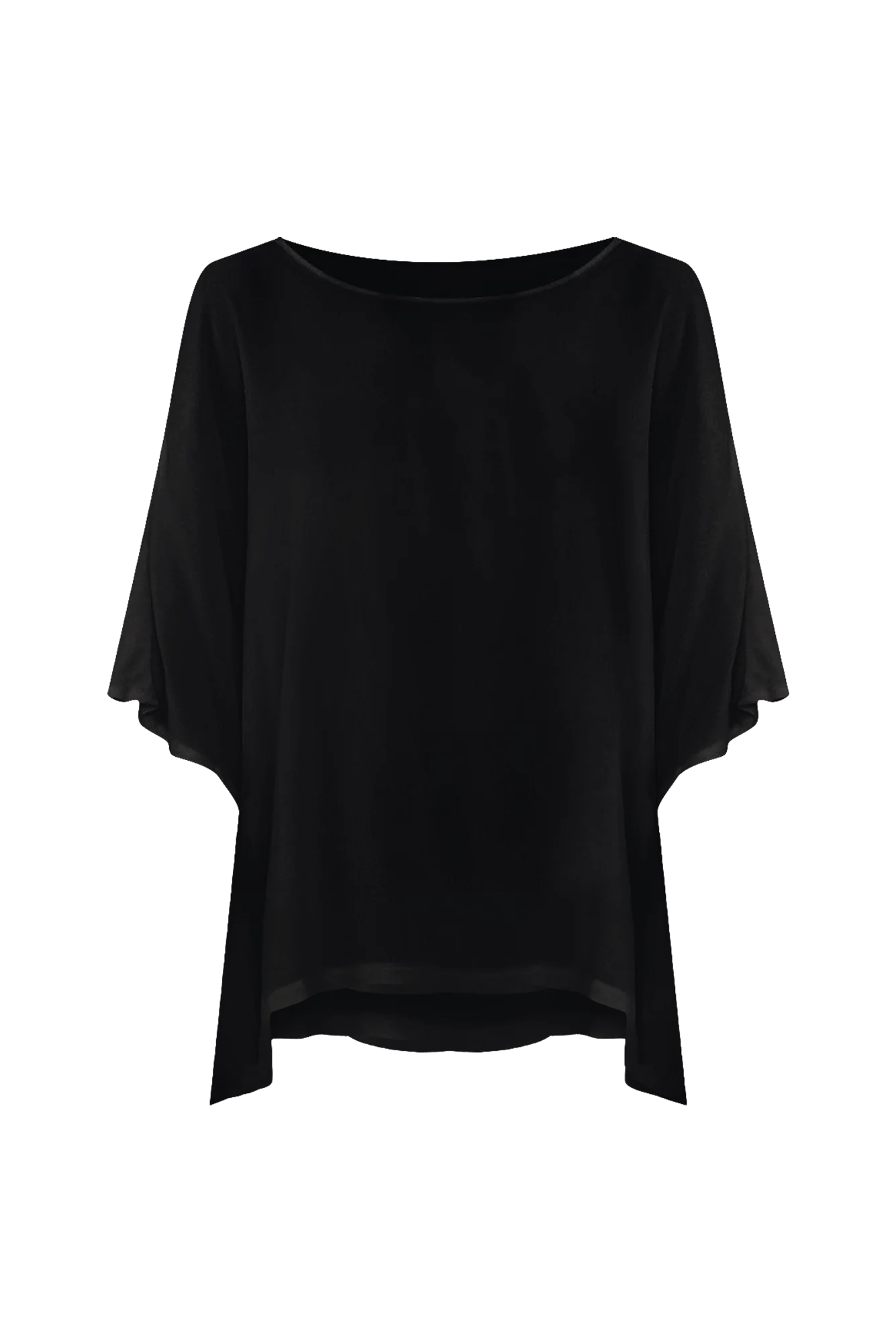 Mali Black Drape Top