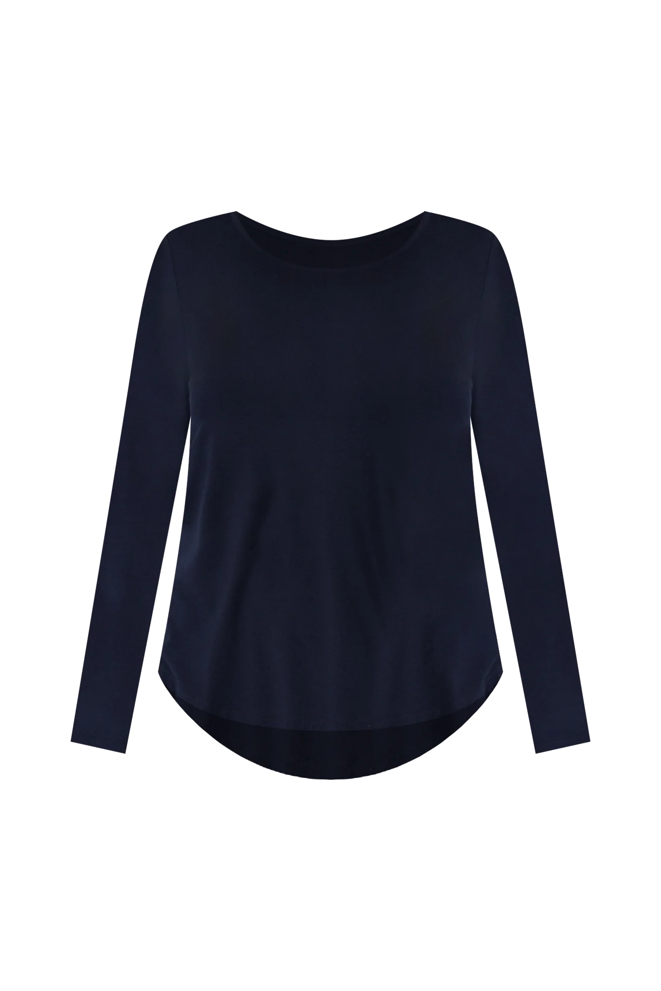 Adele Navy Long Sleeve Bamboo Tee