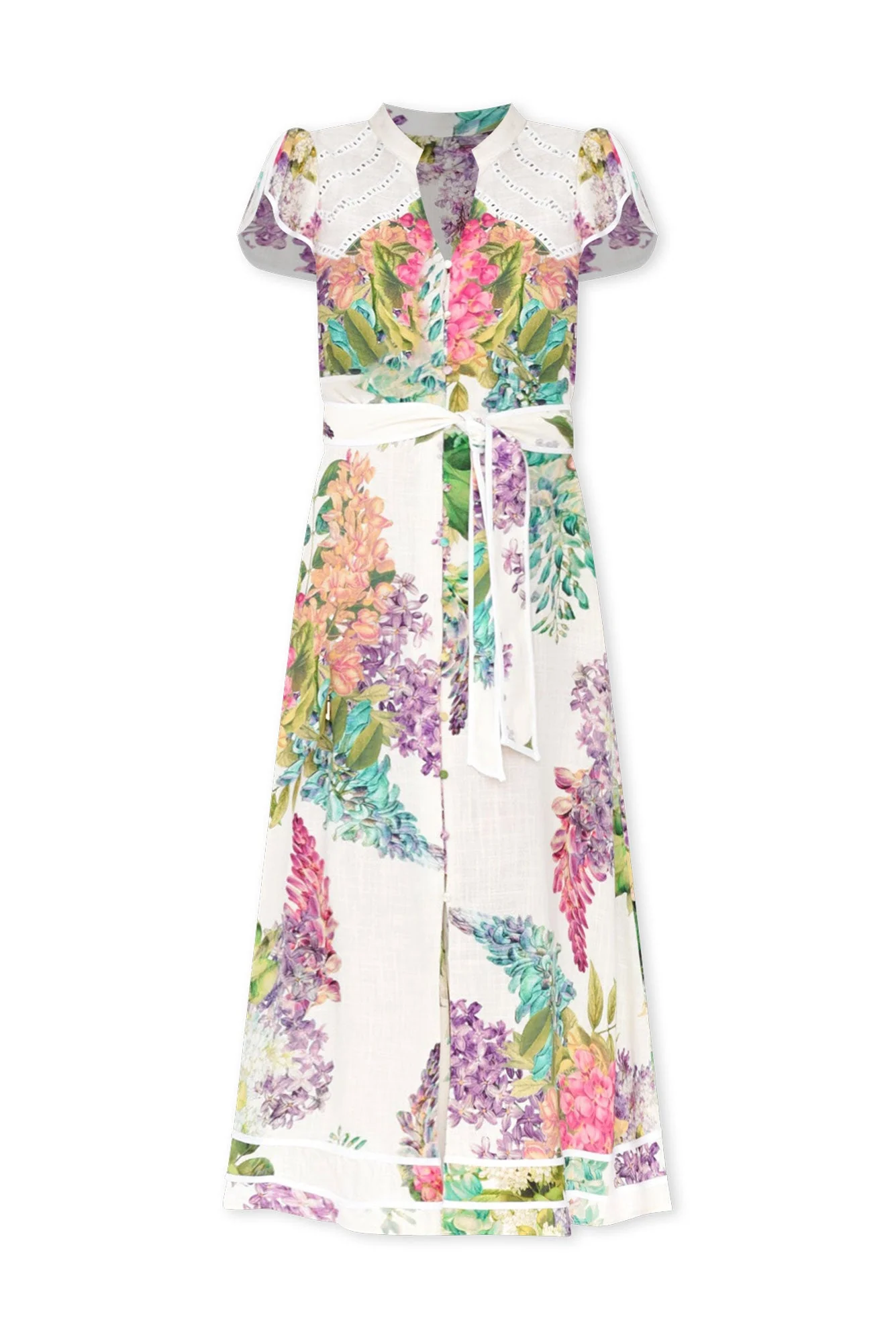 Cristina Wisteria Alba Linen Blend Dress