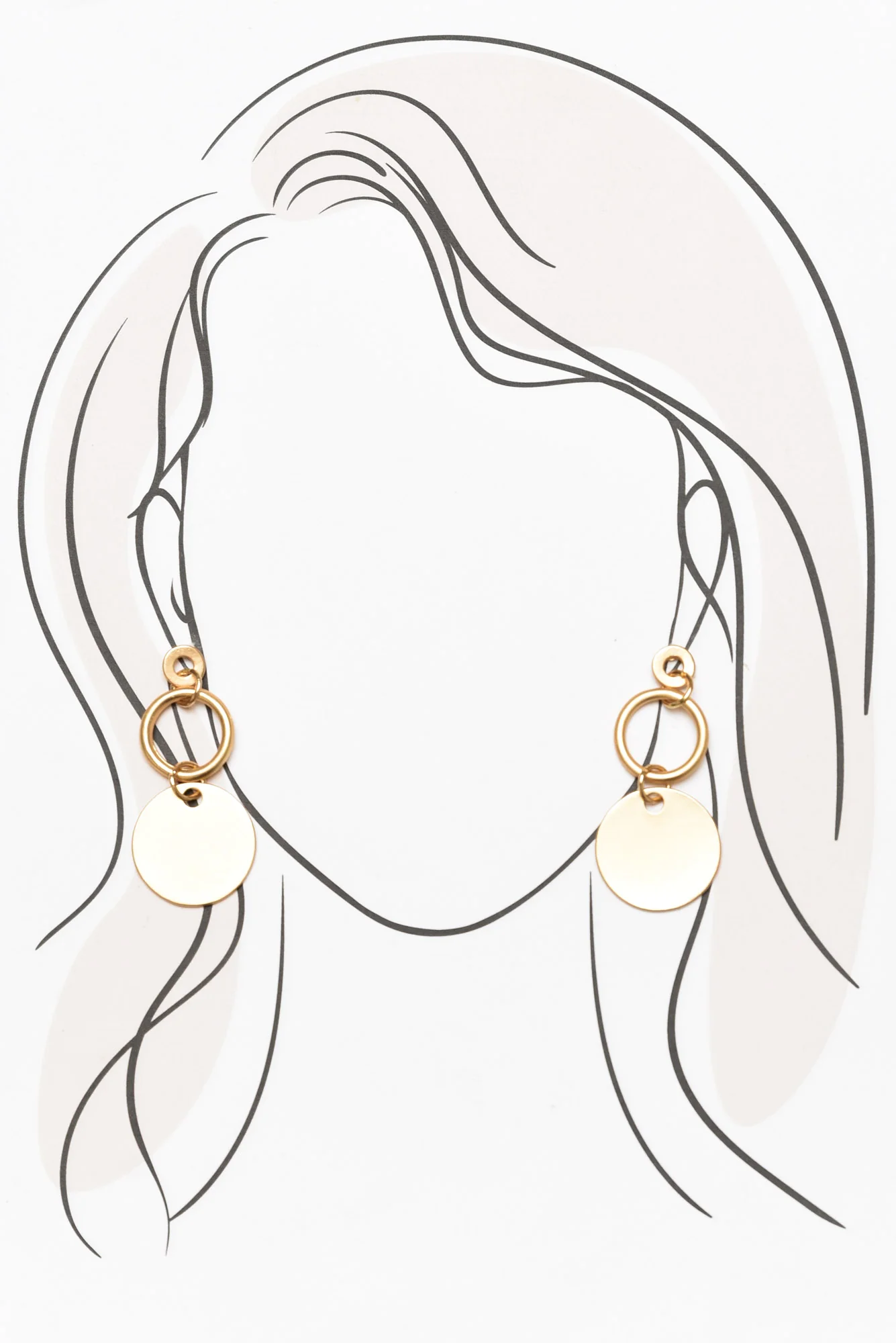 Bridget Gold Ring Drop Earrings