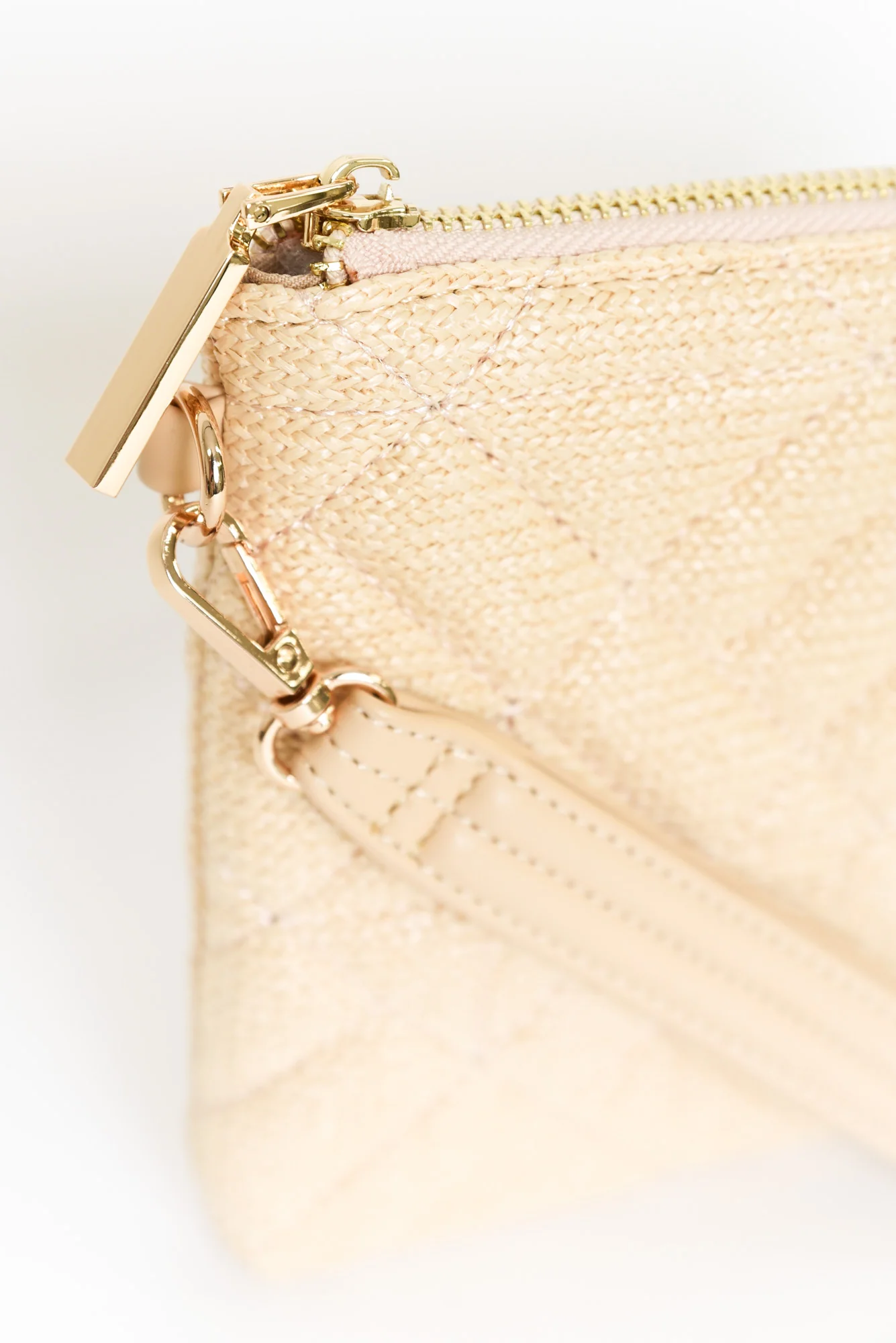 Jacob Natural Quilted Pouch