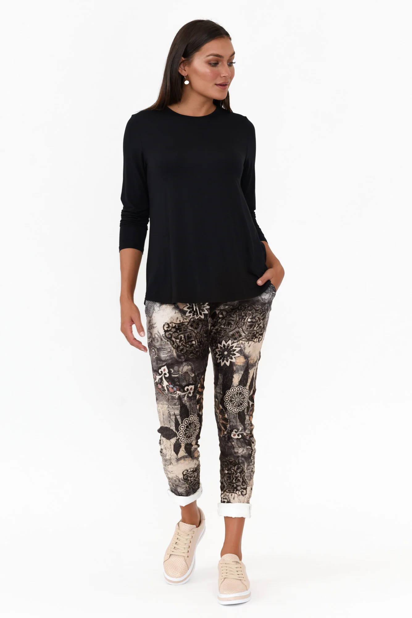 Carla Black Micro Modal Top