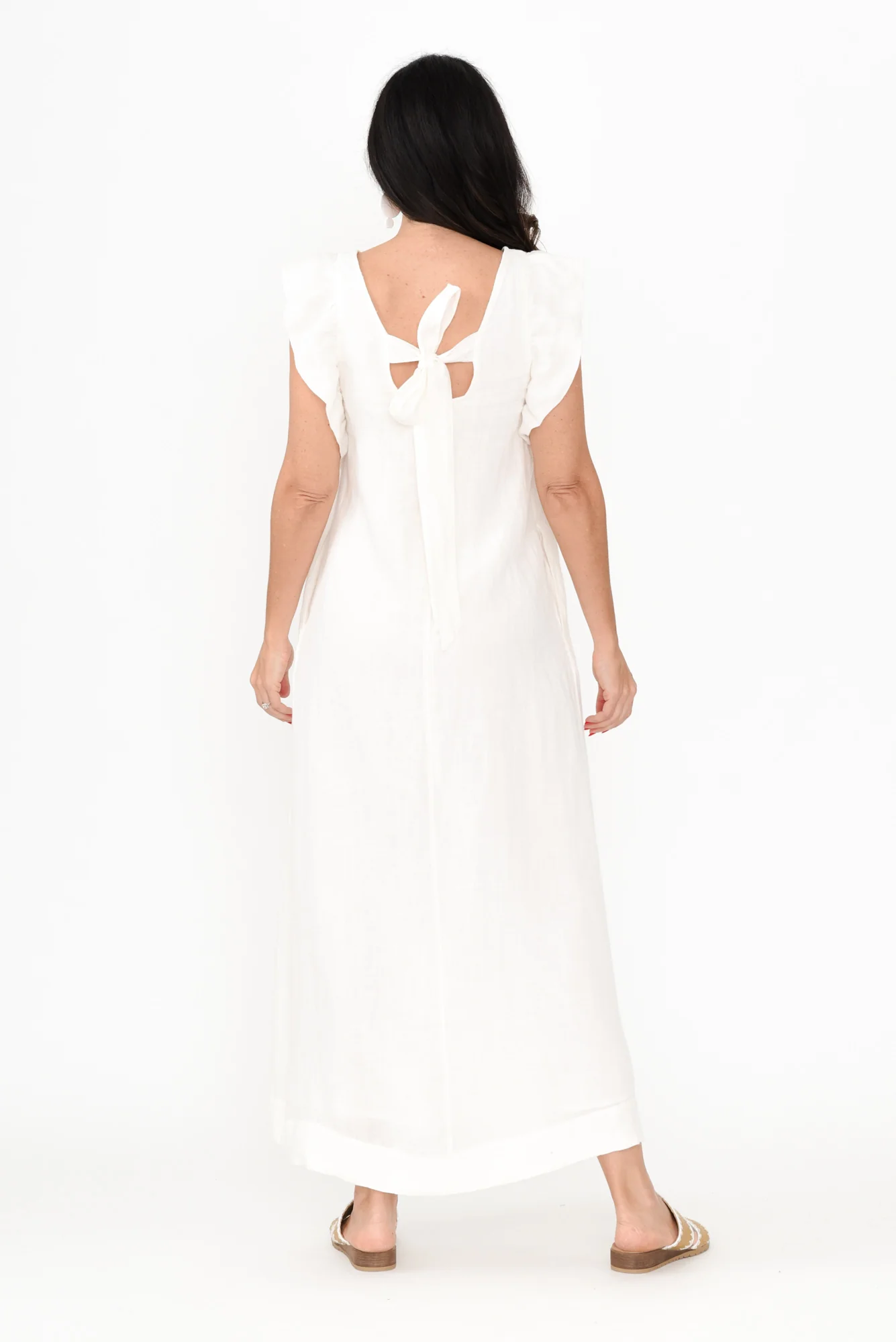 Matilda White Linen Dress