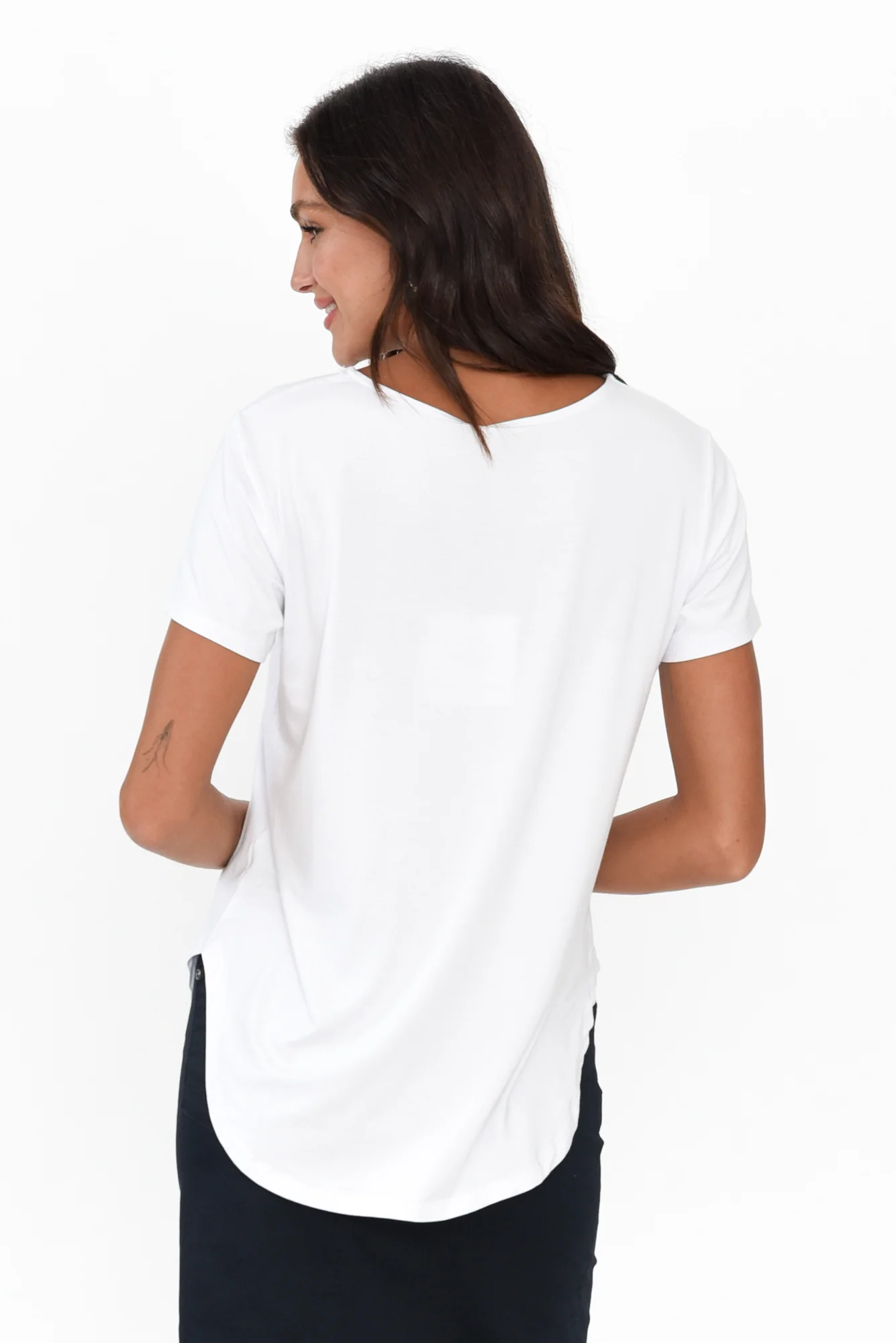 Janis White Bamboo Tee