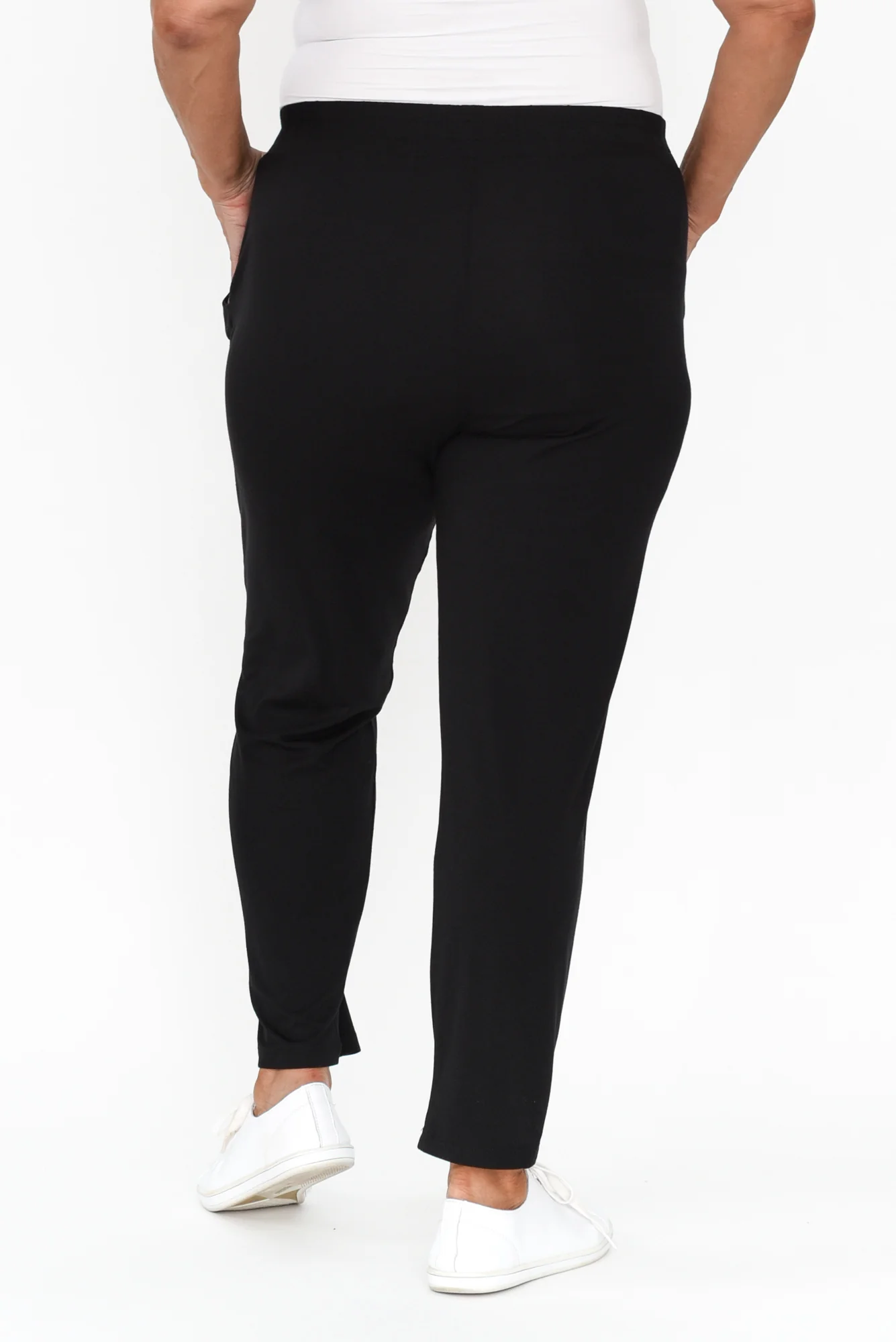 Percy Black Bamboo Pocket Pants