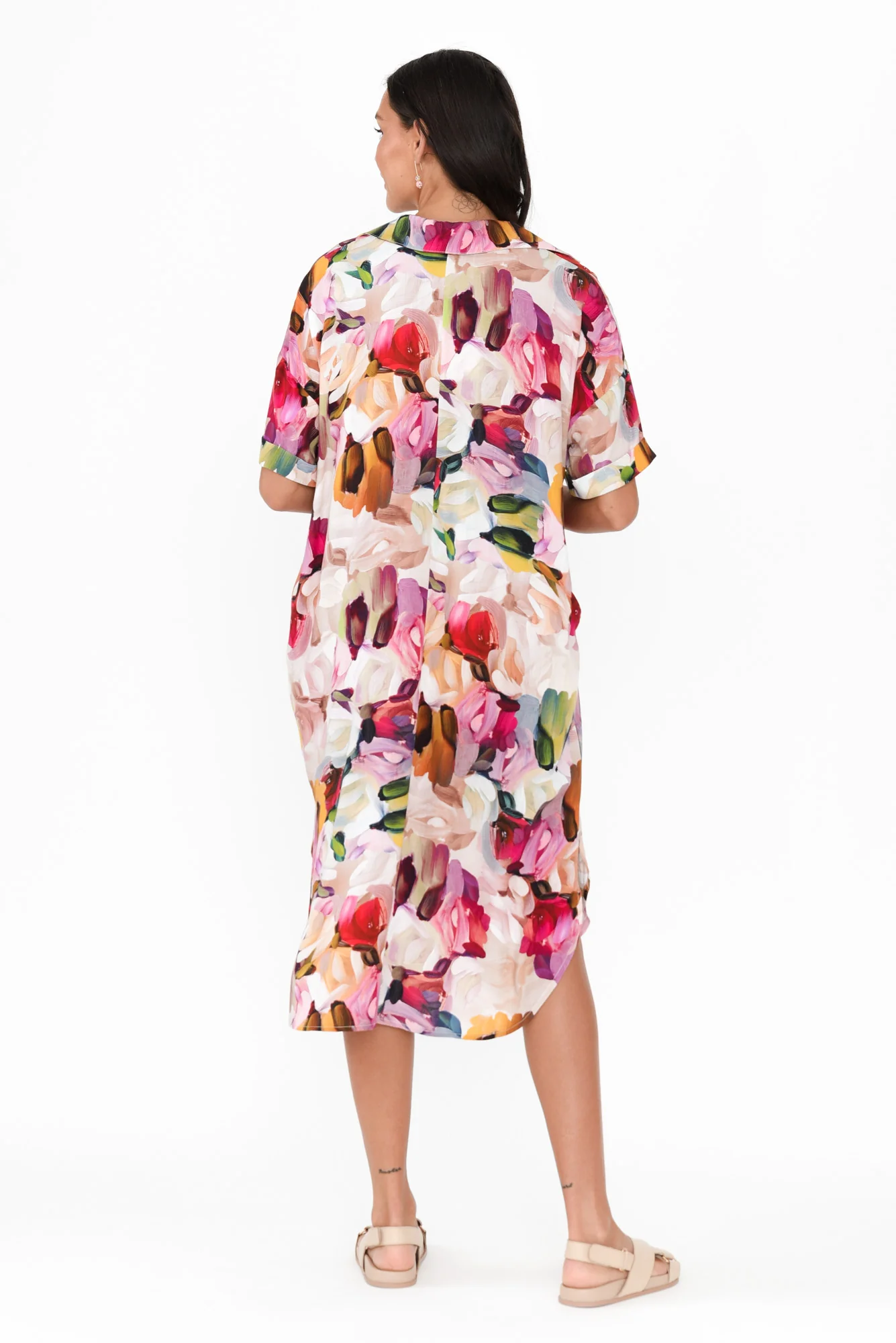 Kazi Purple Floral Shirt Dress