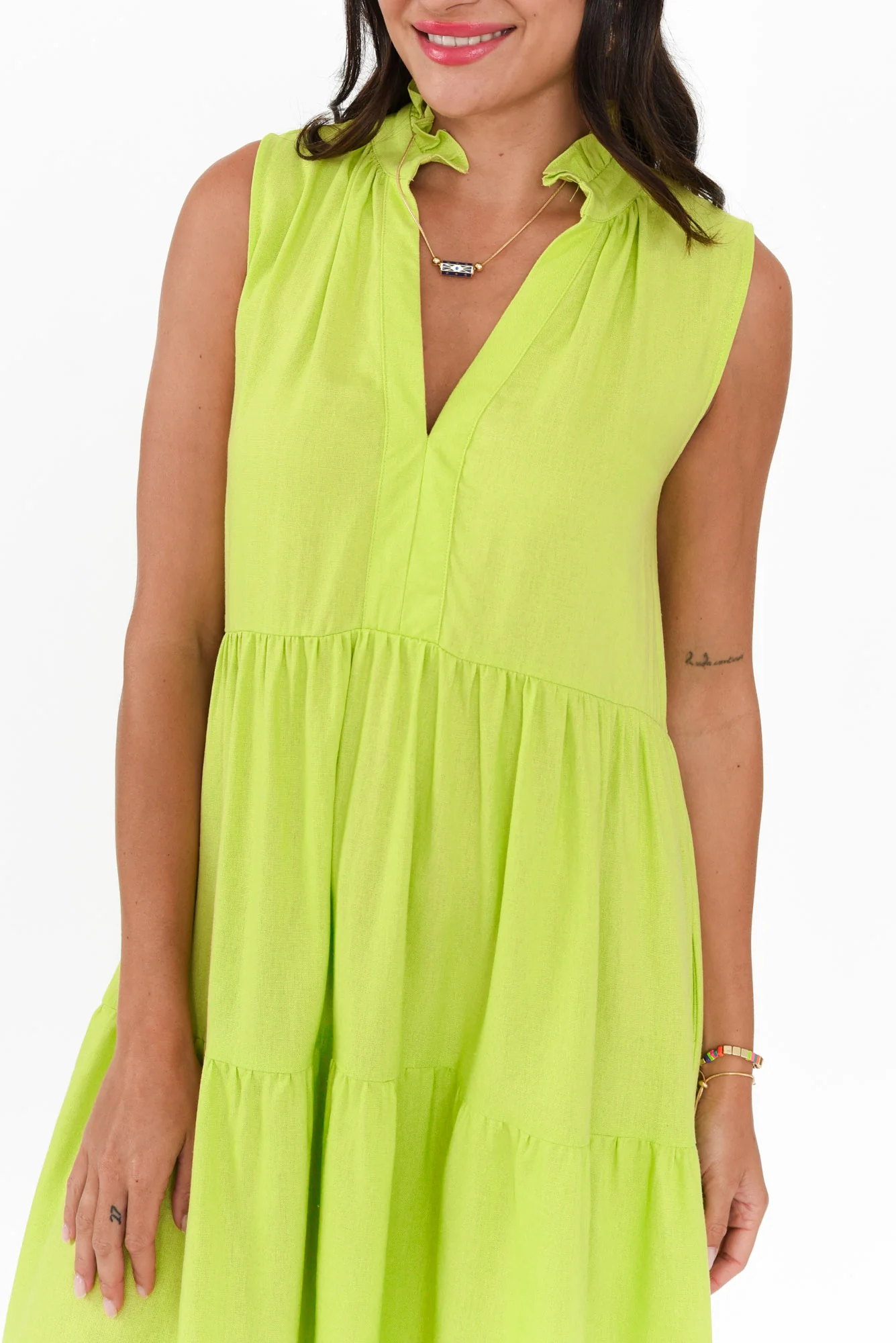 Liza Green Tier Dress