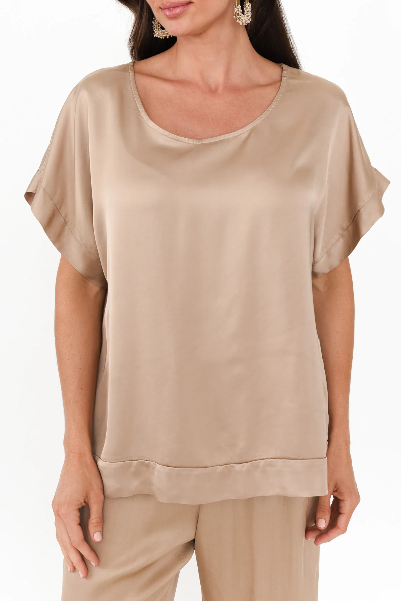 Selina Gold Scoop Neck Top
