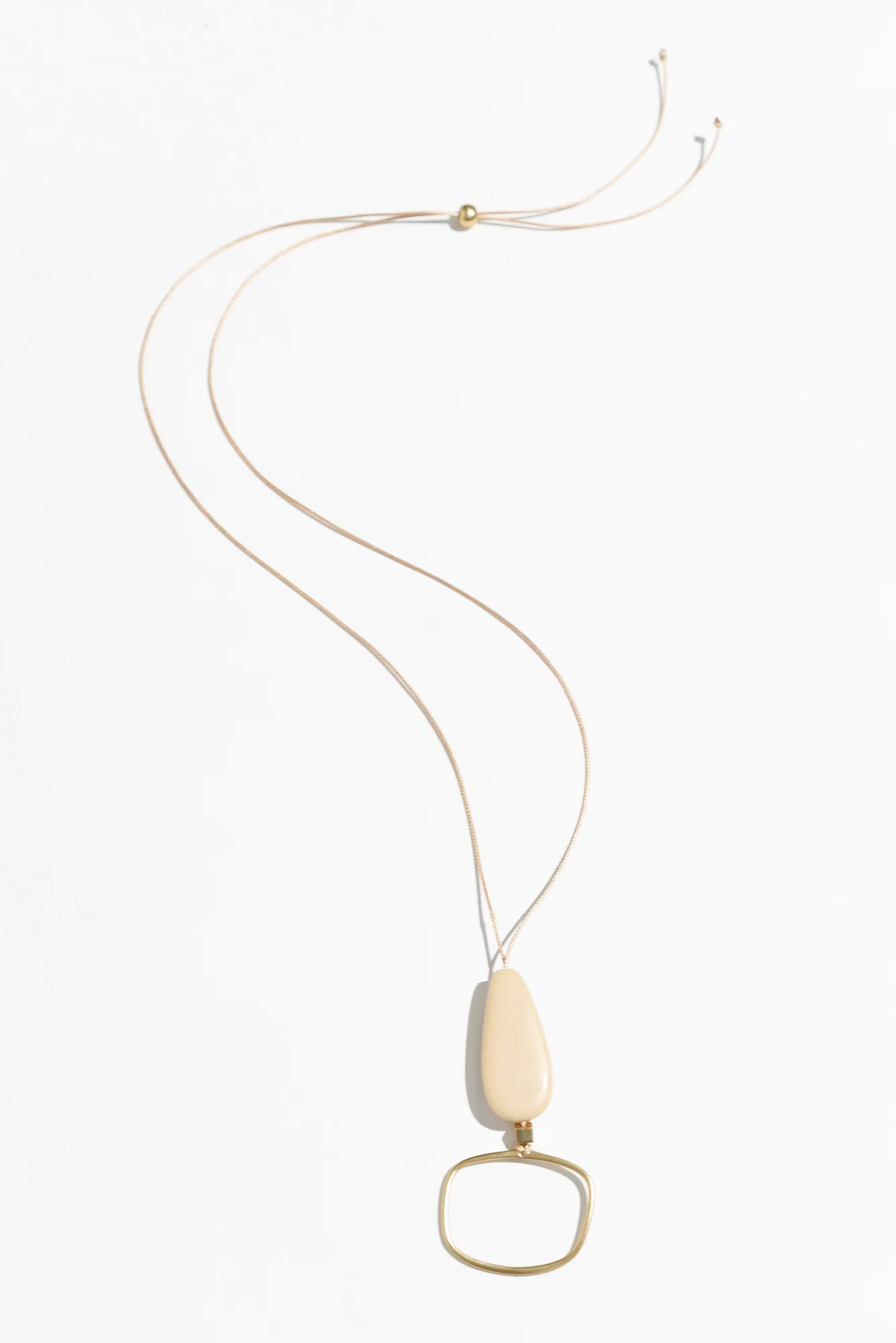 Pandora Gold Teardrop Pendant Necklace