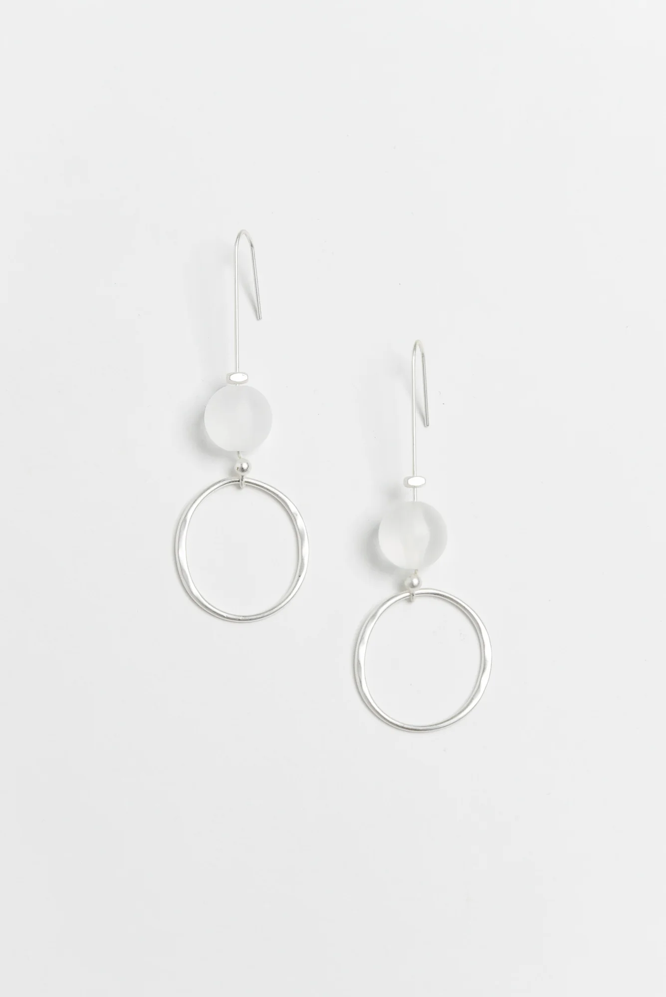 Katie Silver Disc Hook Earrings