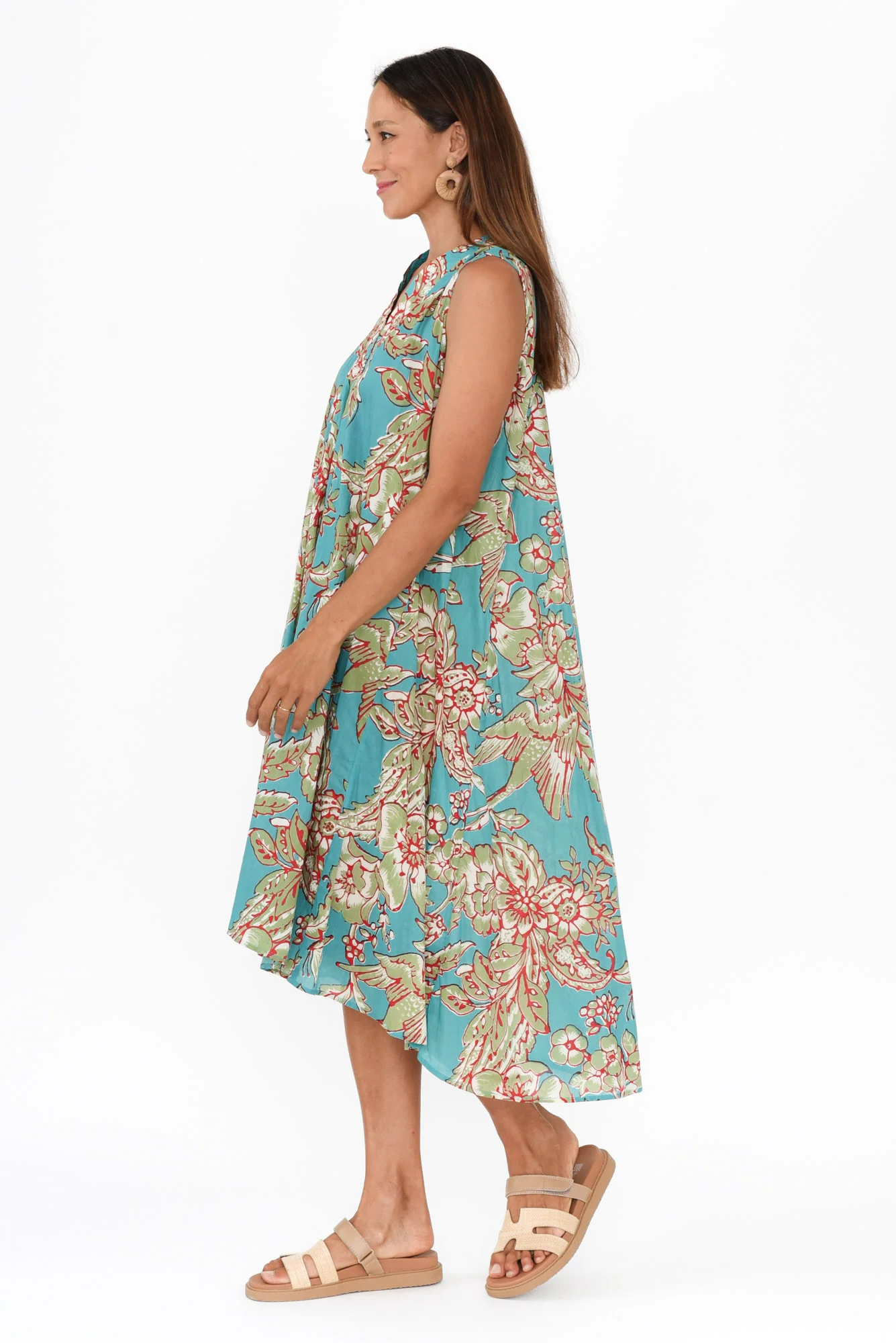 Claudia Blue Garden Cotton Dress