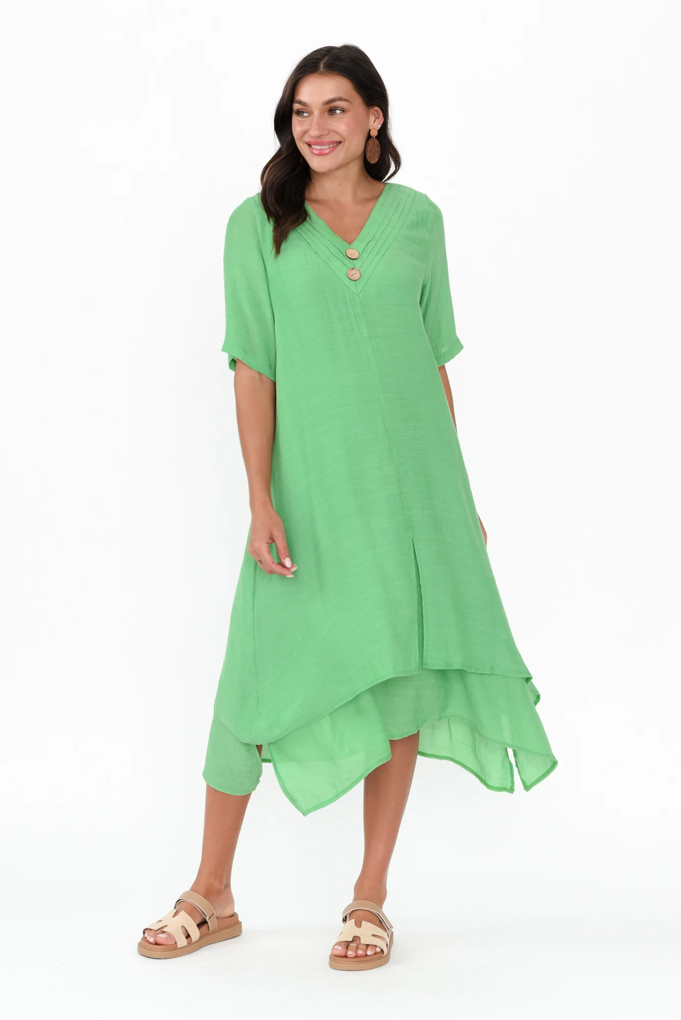 Nala Lime Layers Dress