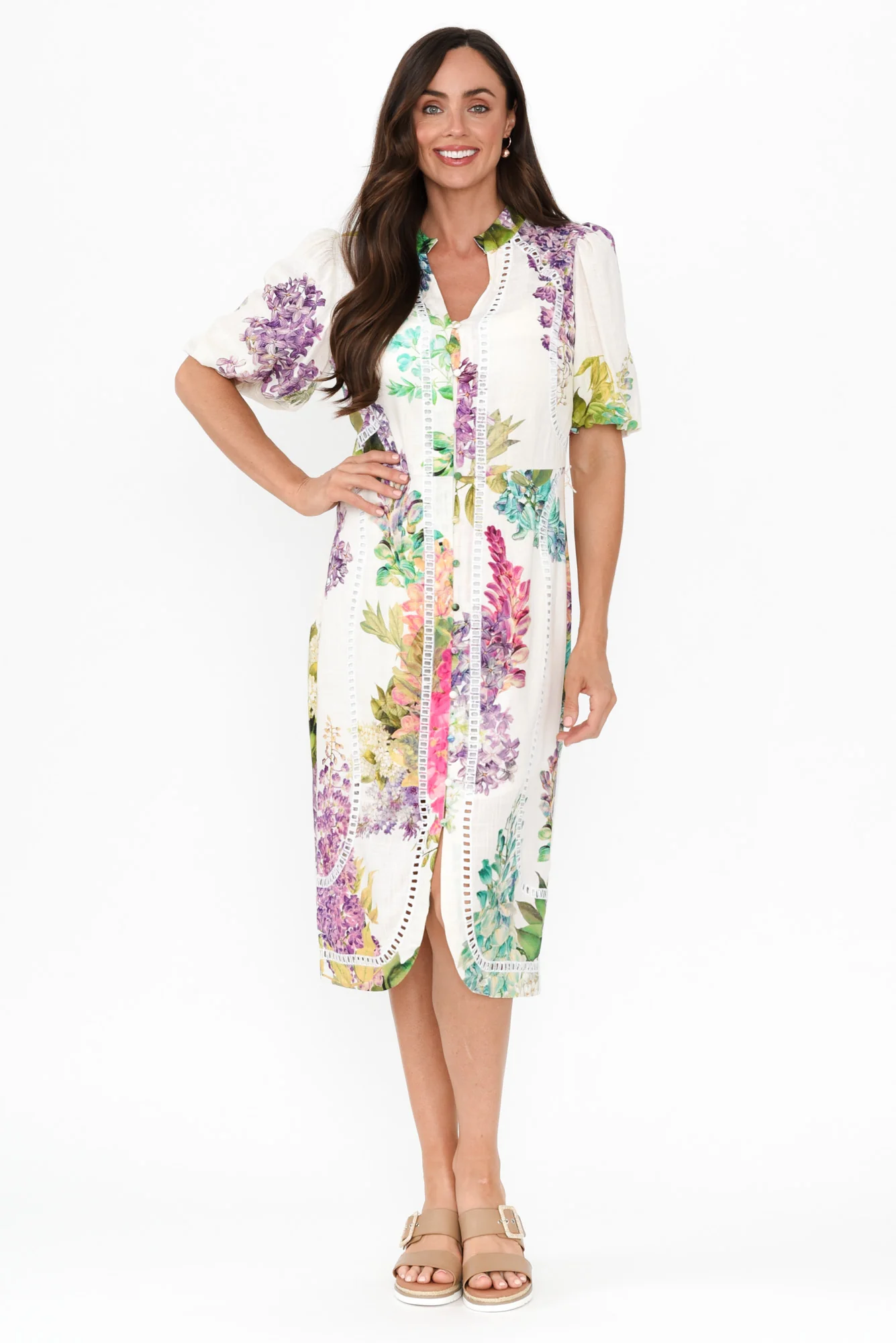 Carlyle Wisteria Alba Linen Blend Dress