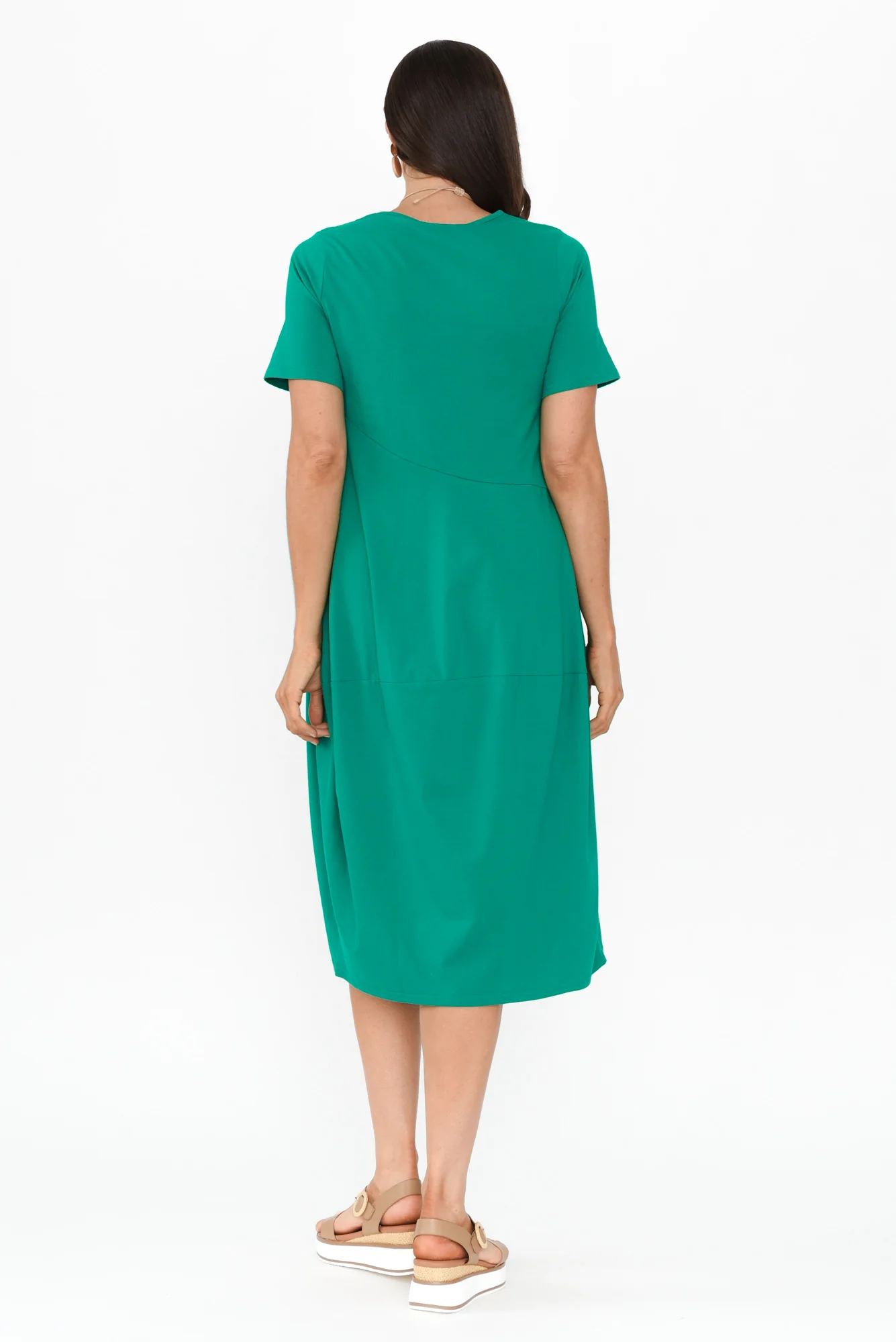 Morgan Teal Diagonal Seam Dress