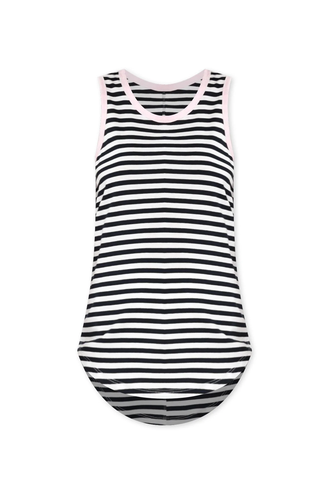 Keira Navy Contrast Cotton Tank