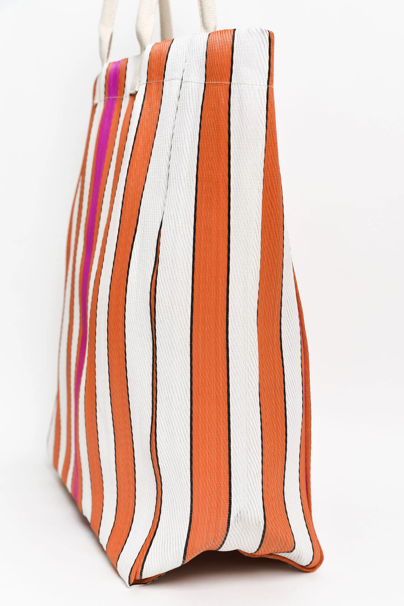 Lochan Orange Stripe Large Tote Bag