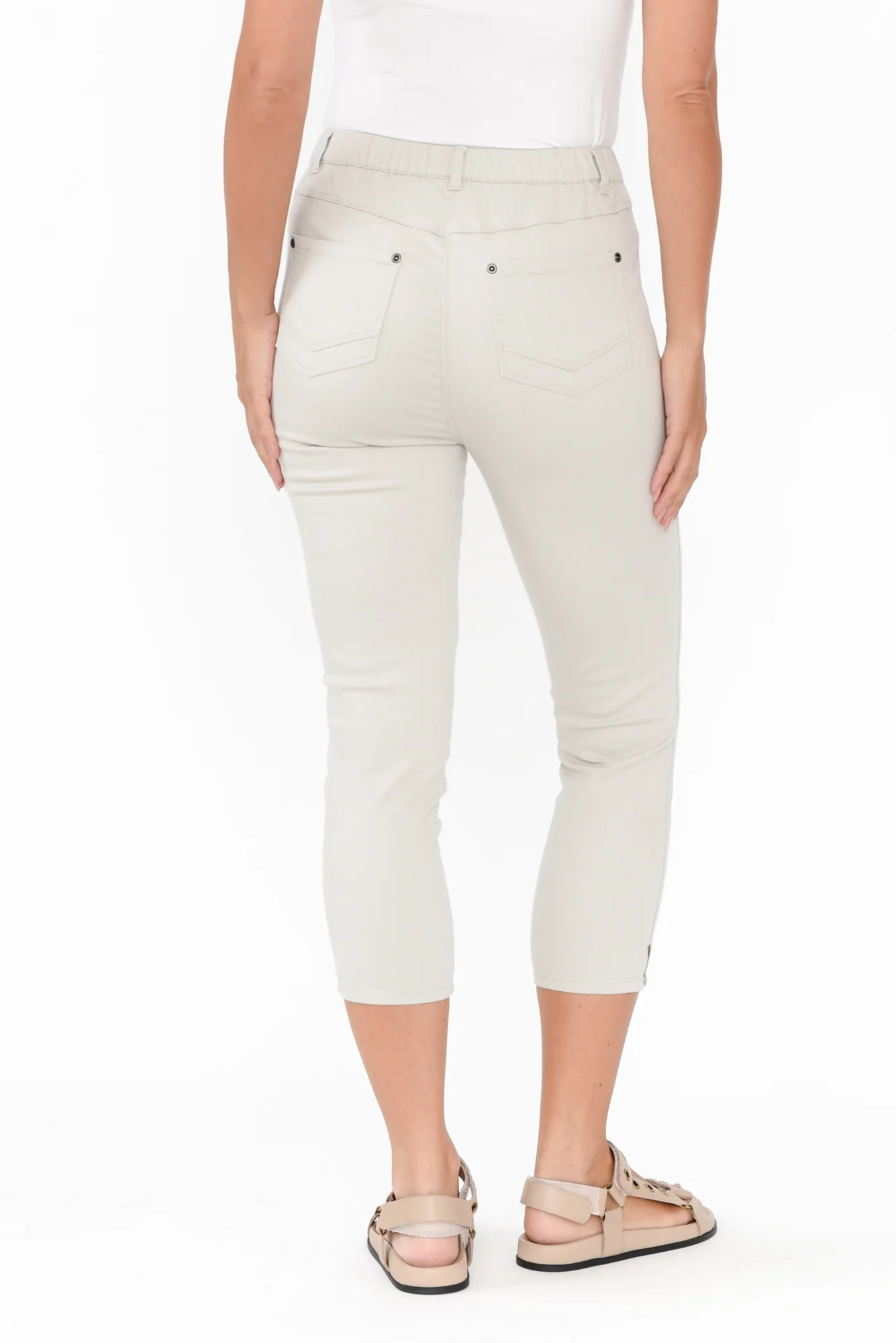 Reed Stone Stretch Cotton Capri Pants