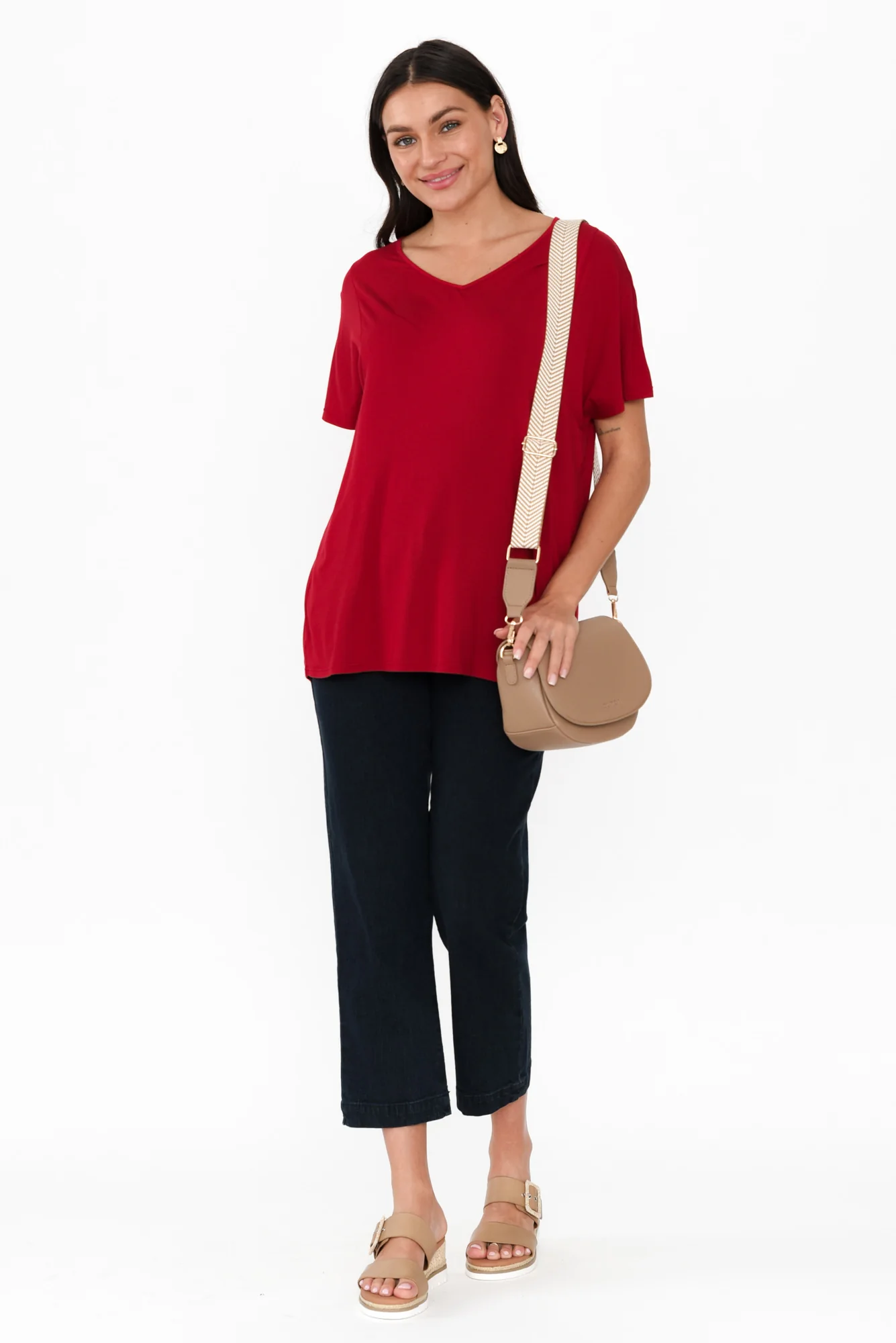Ivy Red Micro Modal Swing Tee