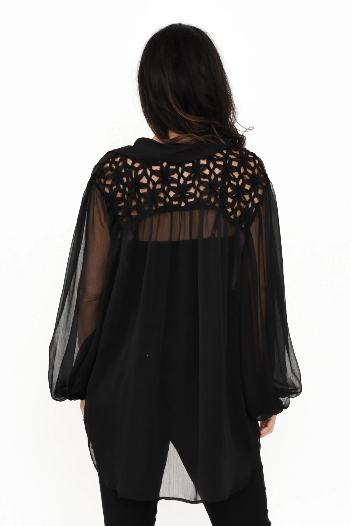 Eden Black Collared Shirt