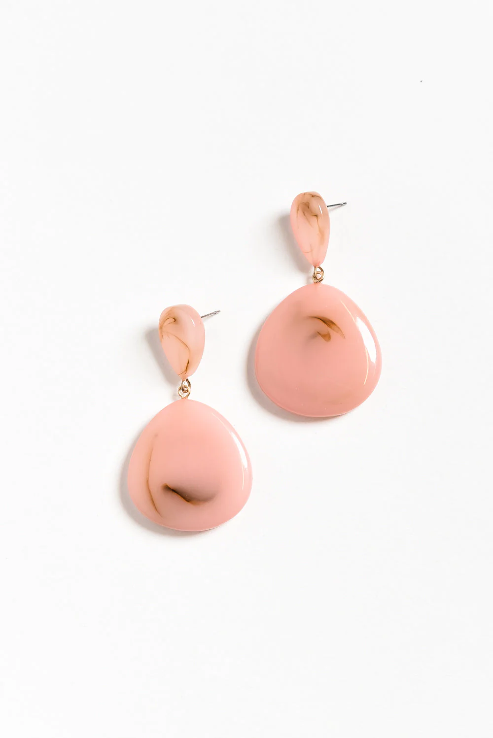 Morocco Pink Swirl Teardrop Earrings