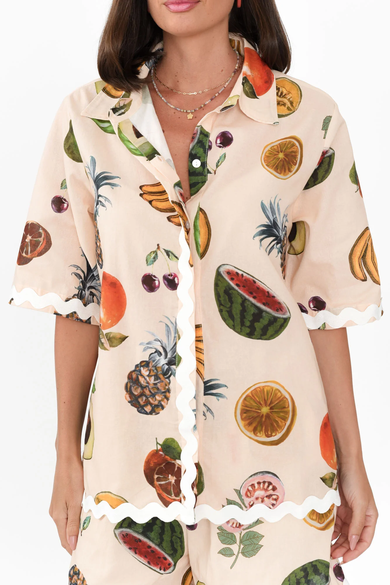 Hera Blush Fruity Linen Cotton Shirt