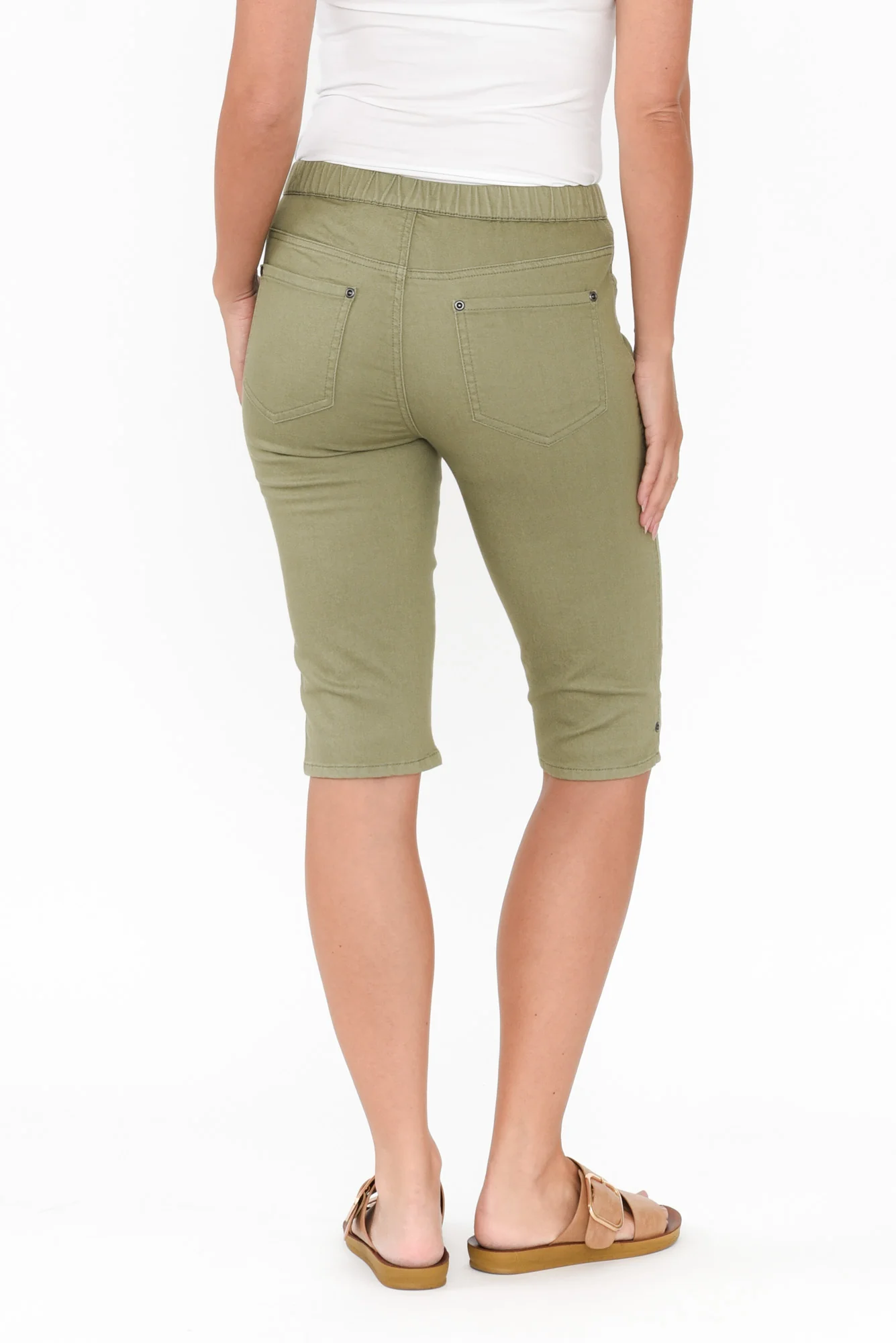 Tora Khaki Stretch Shorts