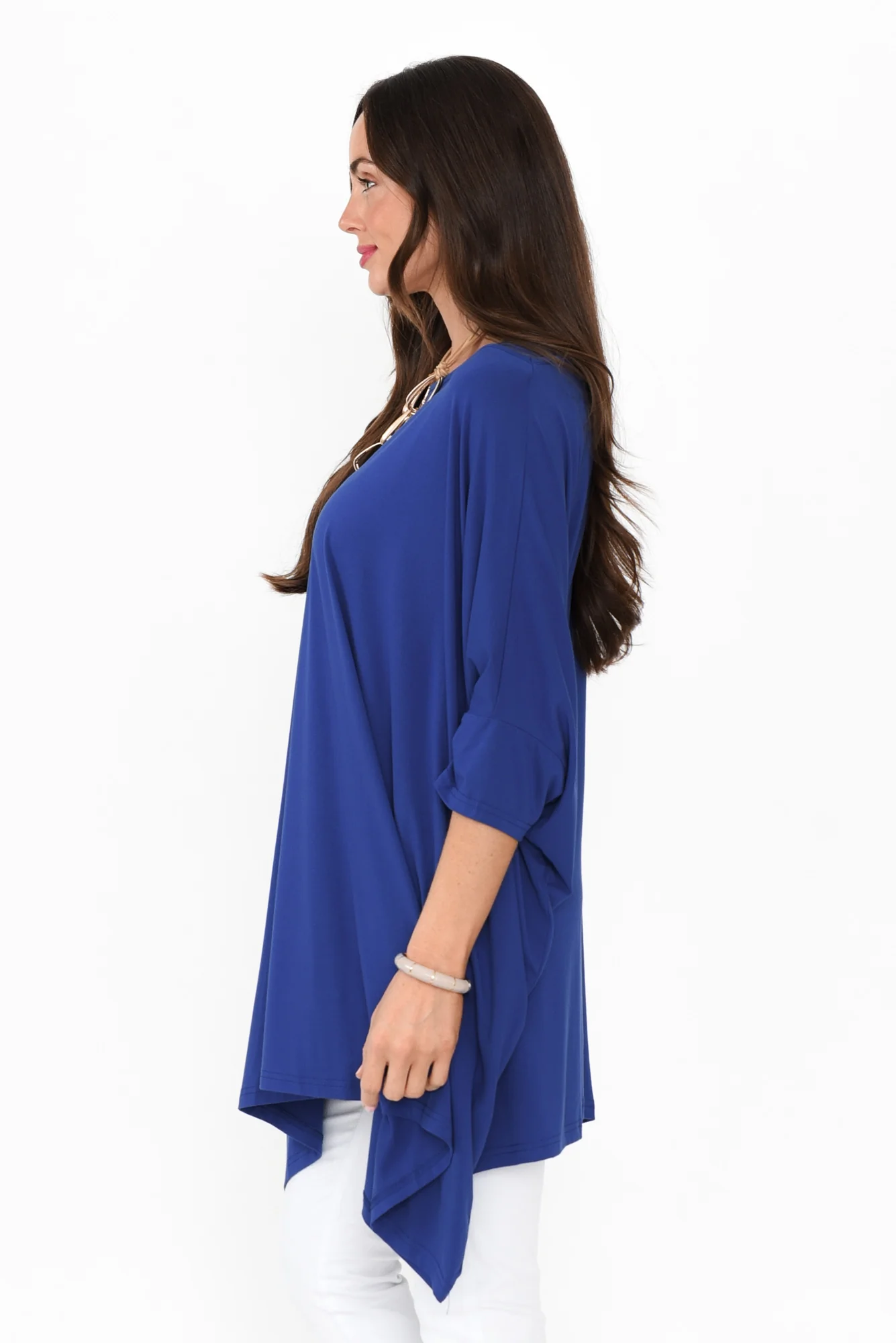 Kelsier Blue Bamboo Batwing Top