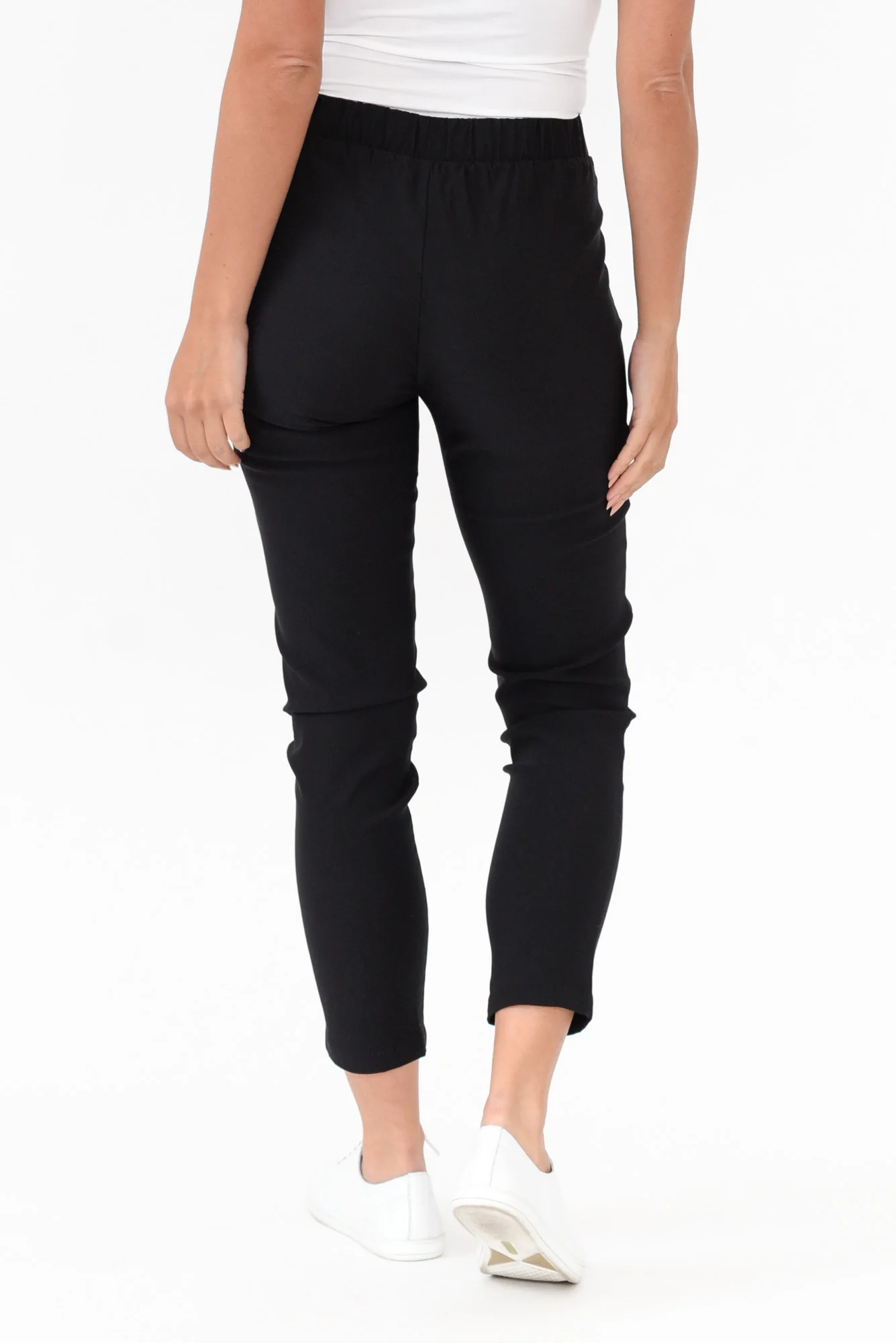 Olympia Black Straight 7/8 Pants