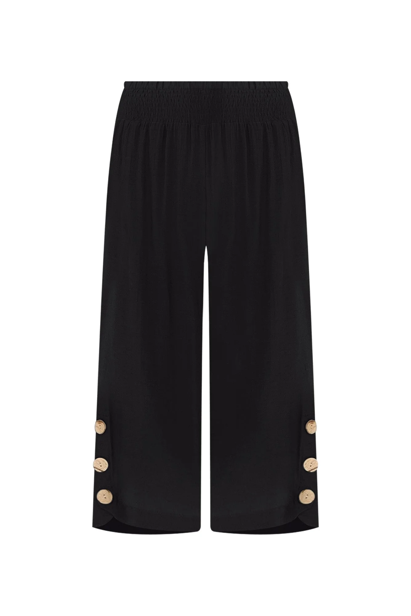 Lettie Black Button Pants