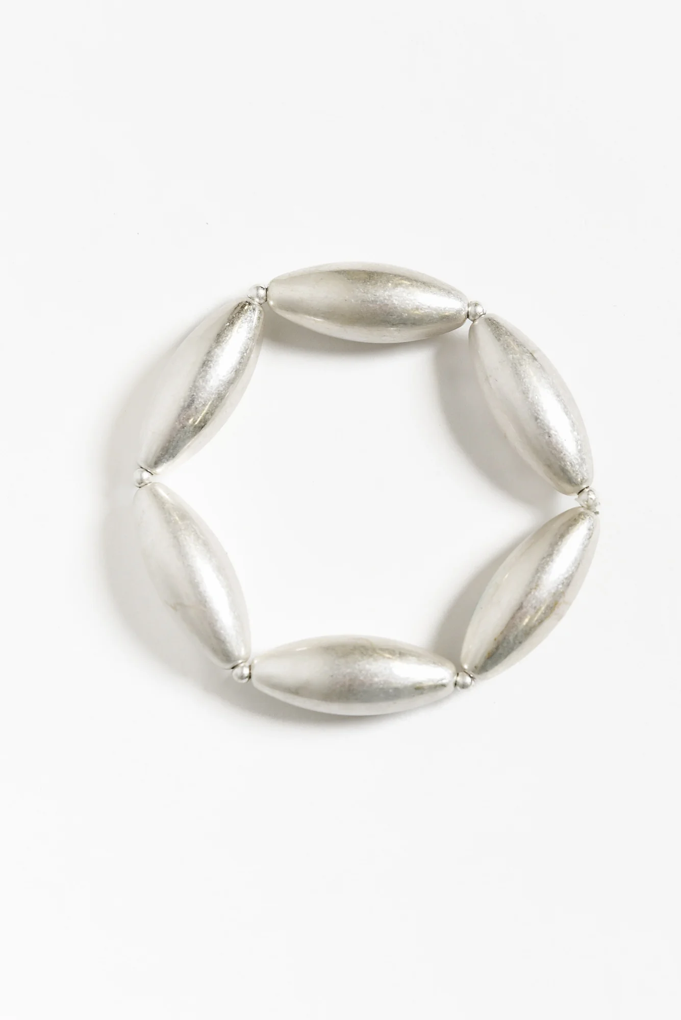 Vella Silver Beaded Bracelet