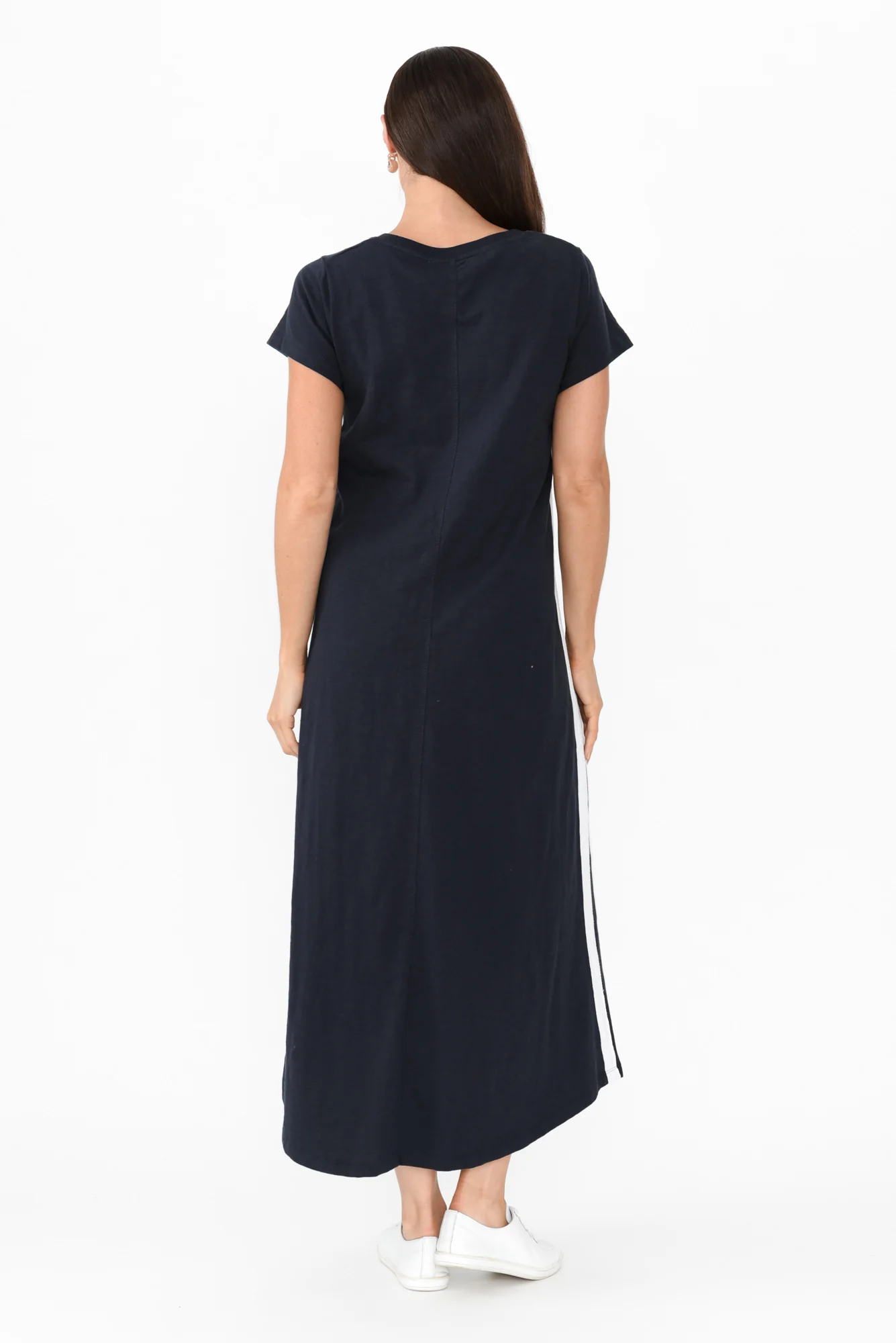 Recovery Navy Trim Cotton Dress