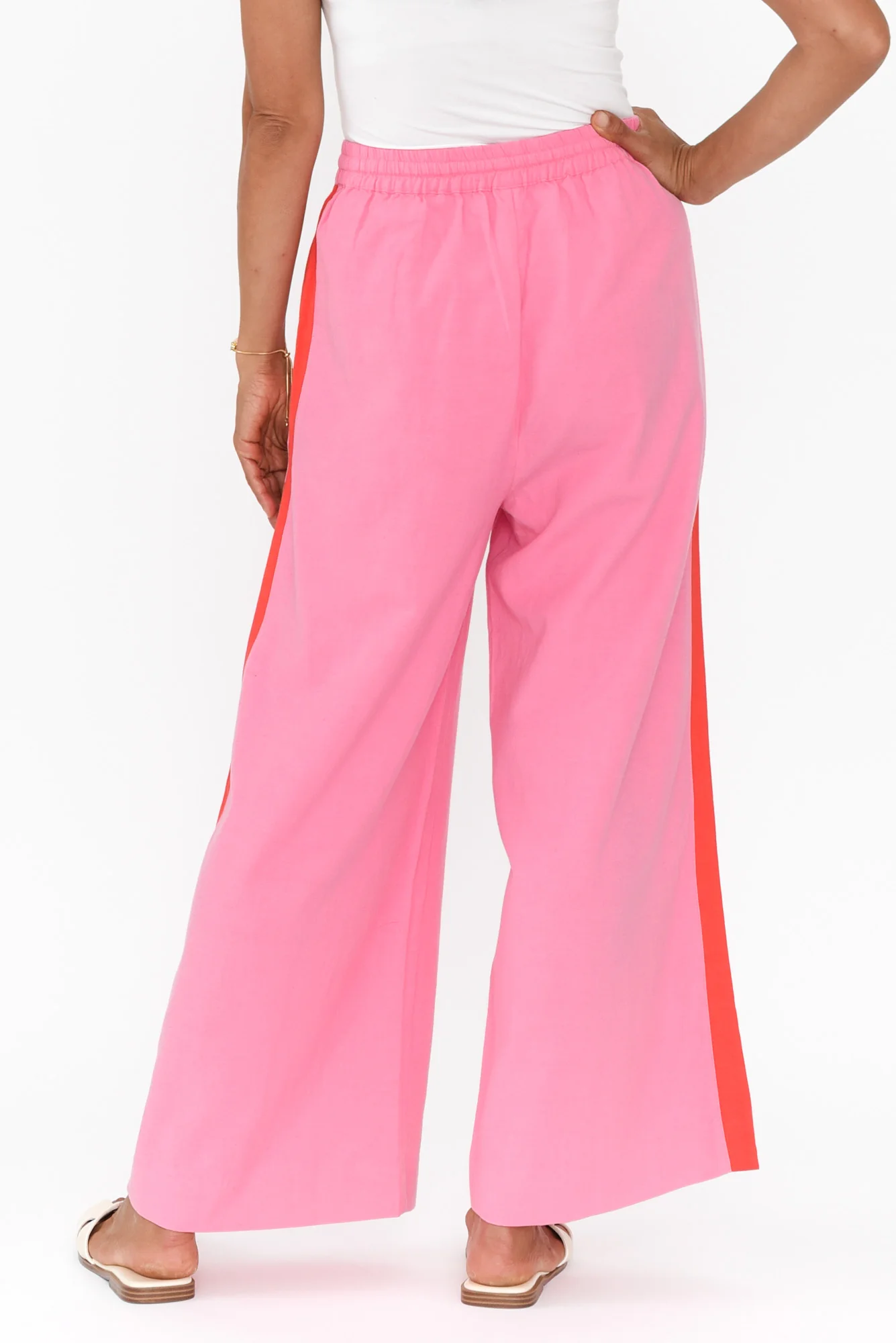Francis Pink Stripe Drawstring Pants