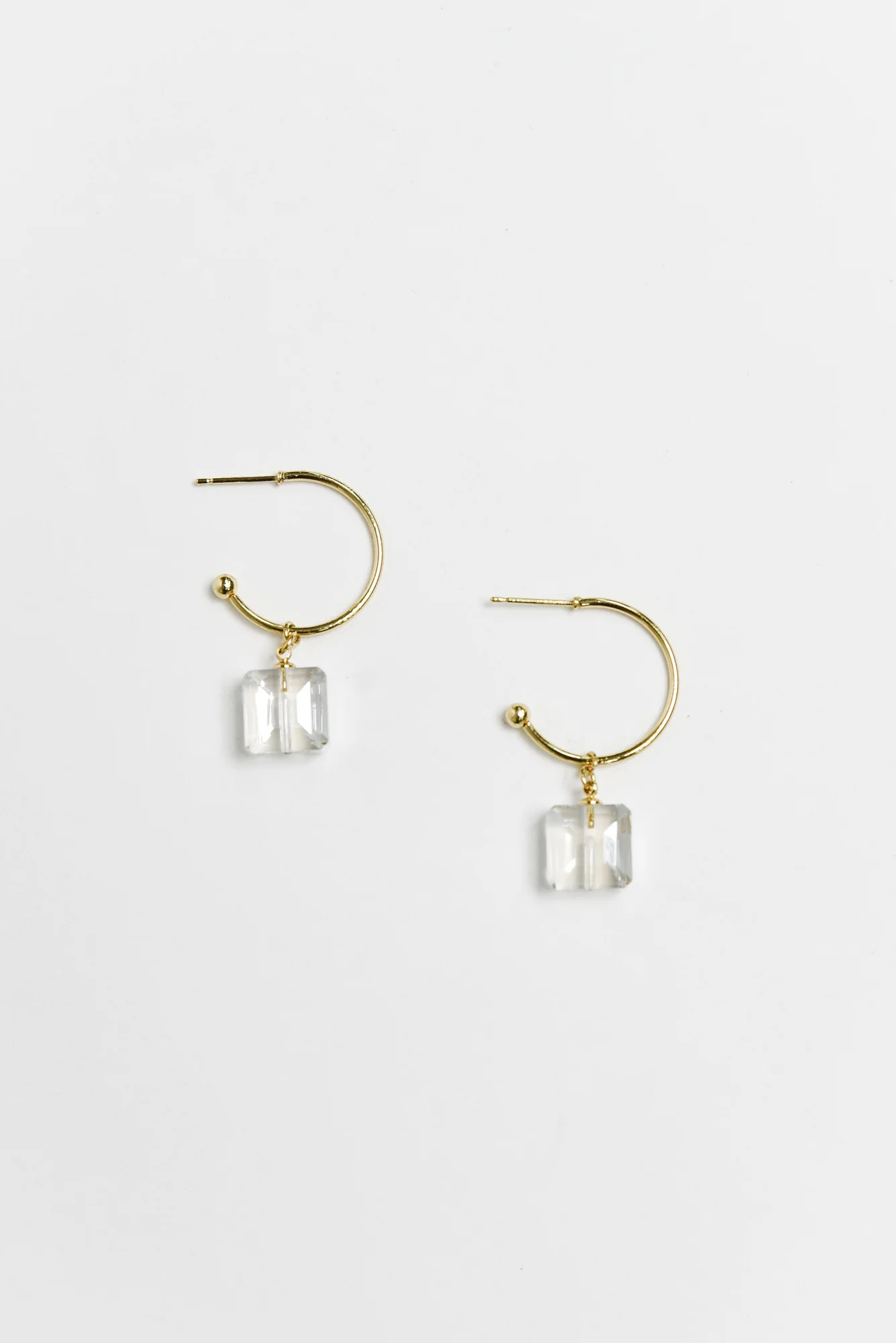 Nias Clear Crystral Drop Earrings