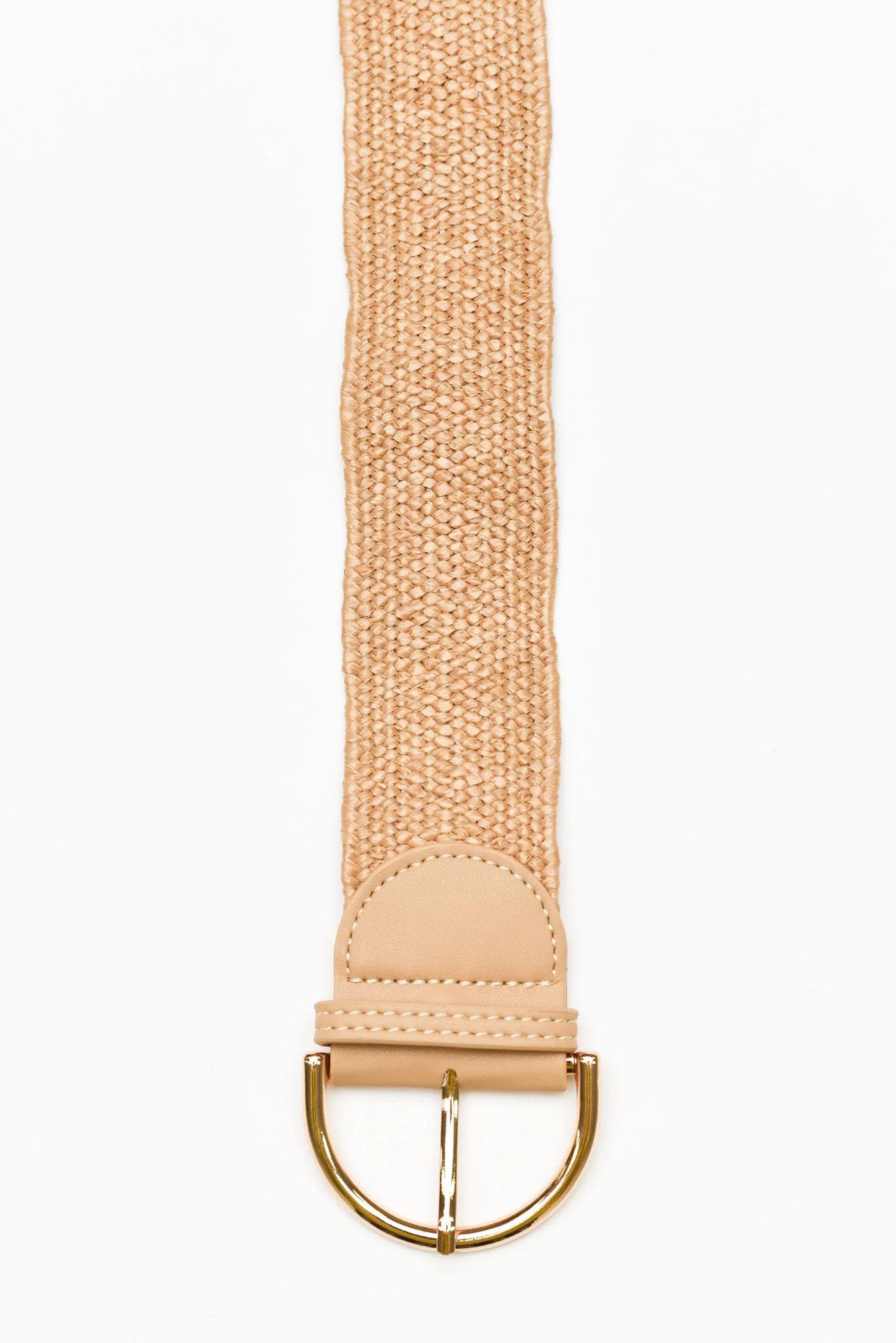 Elvie Natural Woven Stretch Belt