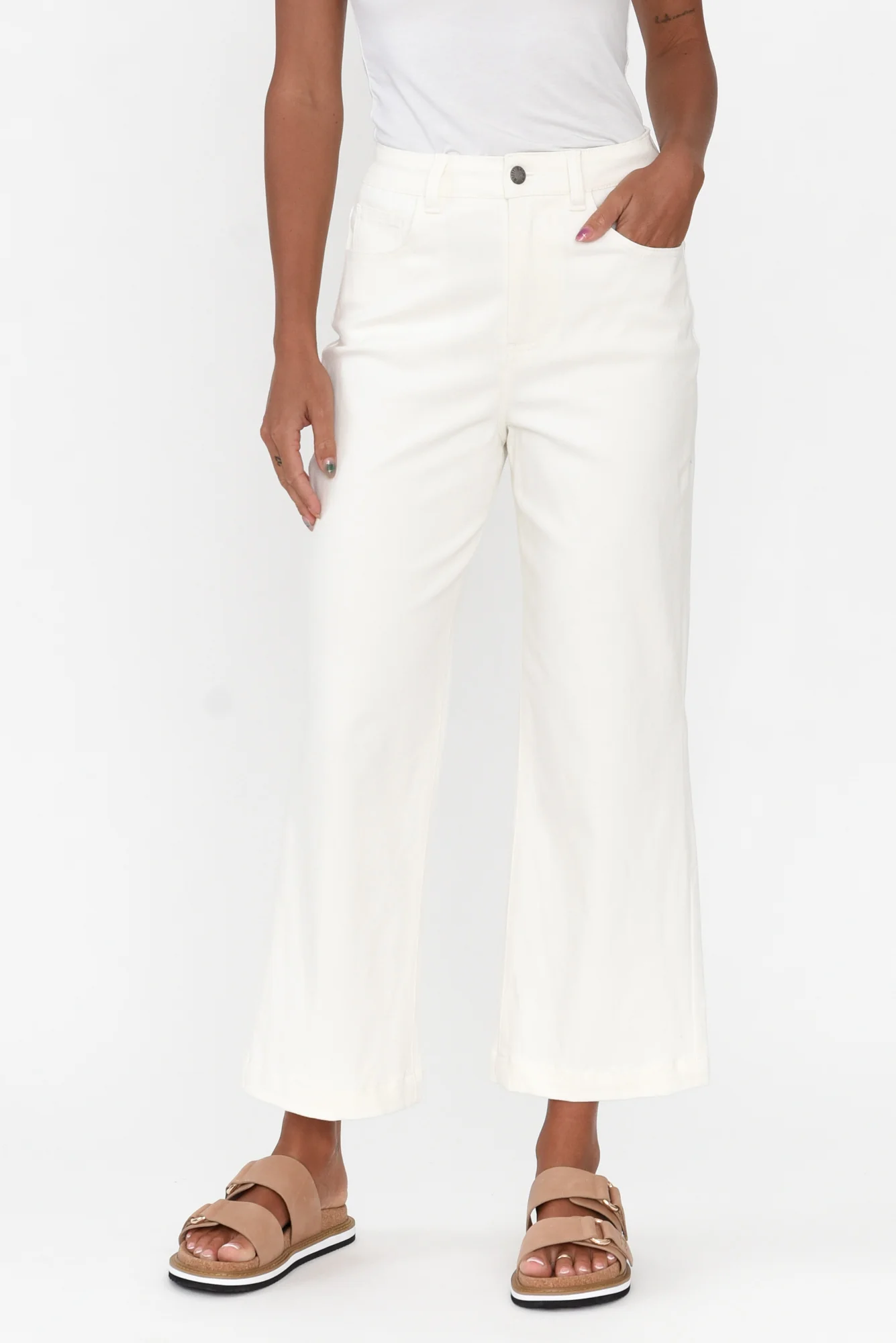 Winnie White Wide Leg Jeans