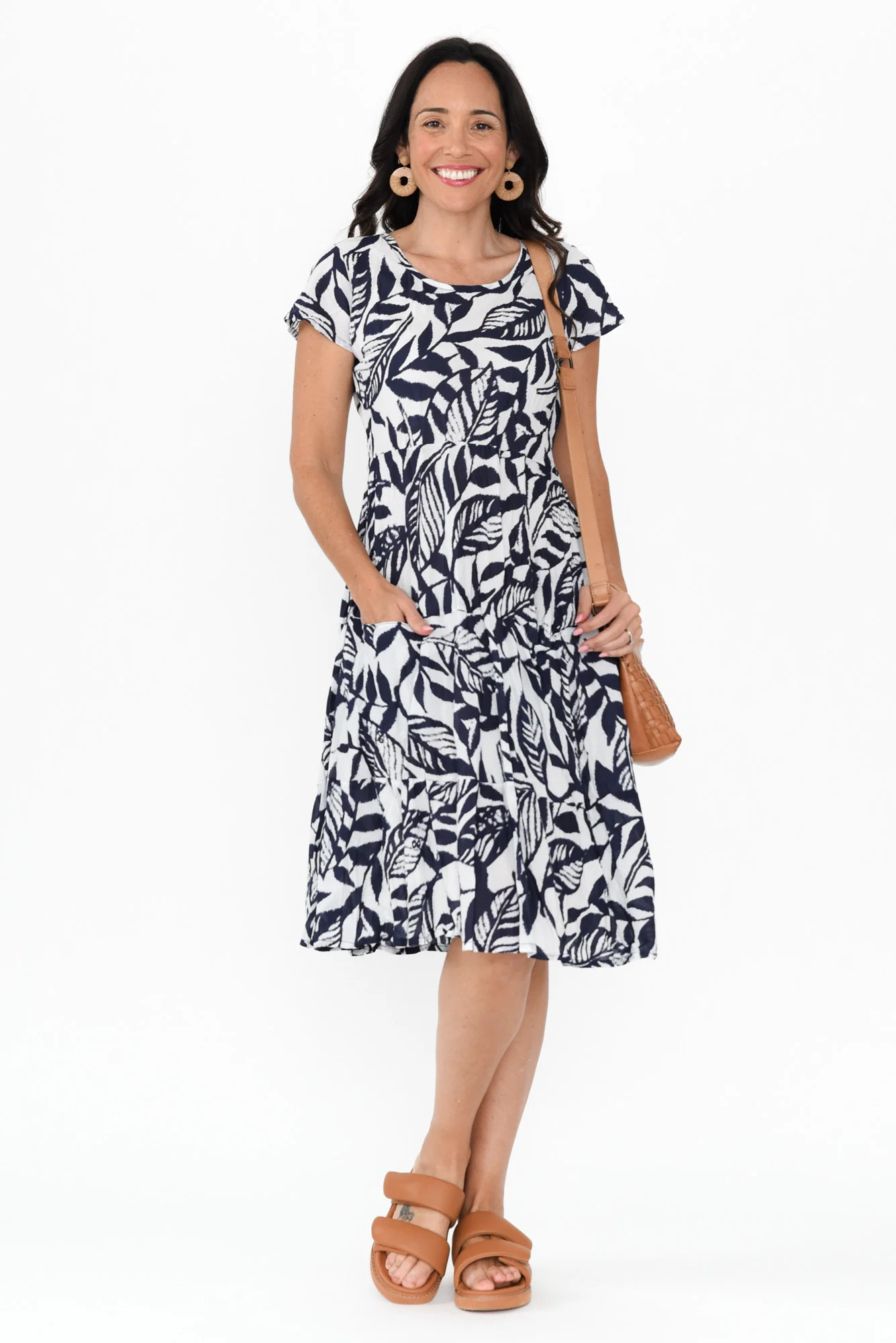 Hayman Navy Floral Cotton Dress