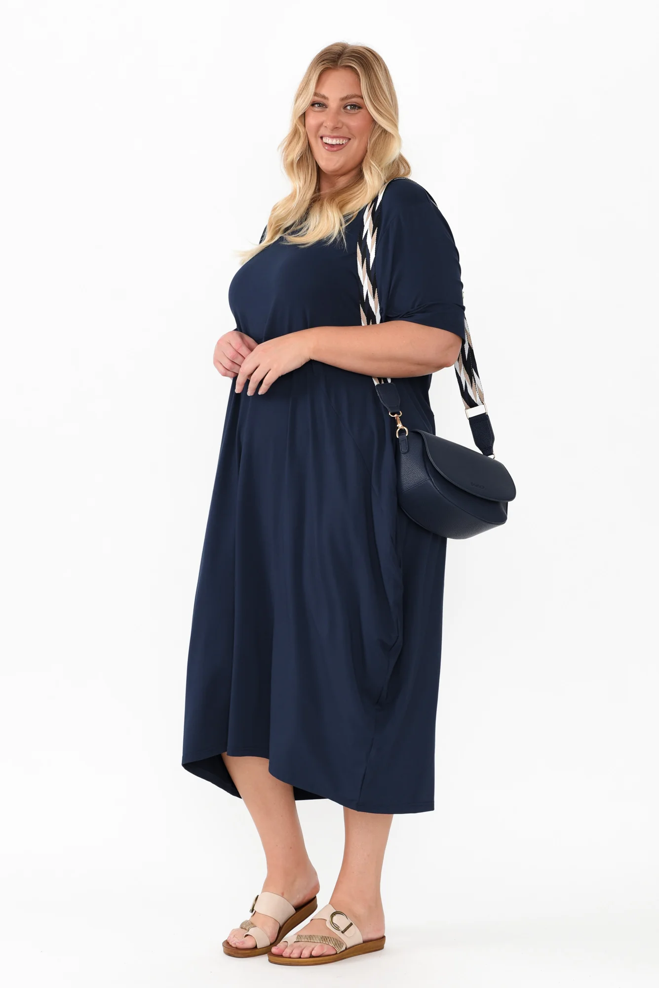 Samiya Navy Bamboo Dress