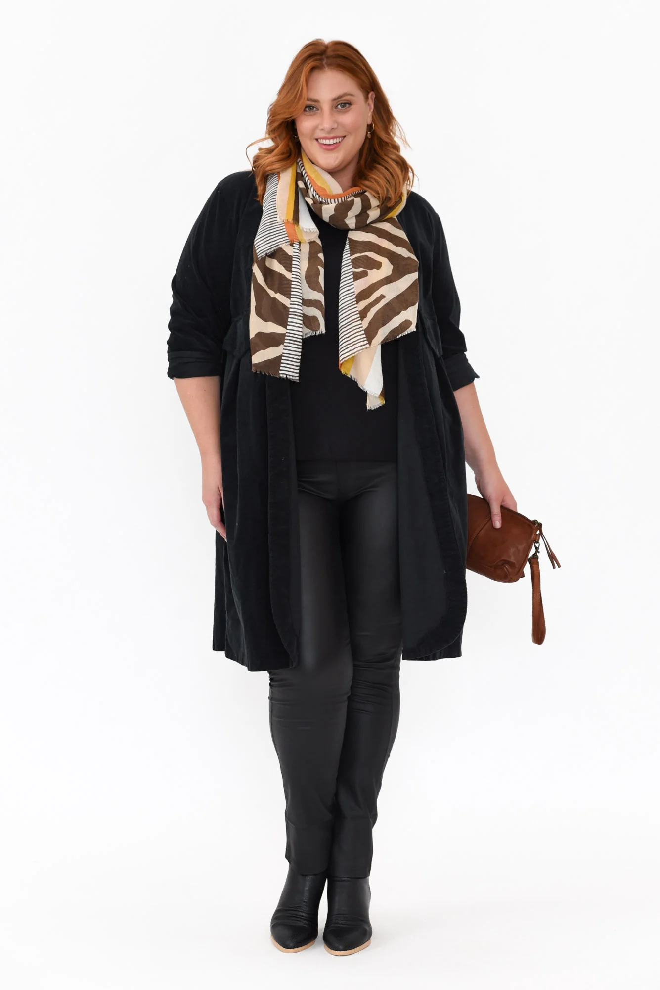 Abraham Black Corduroy Coat