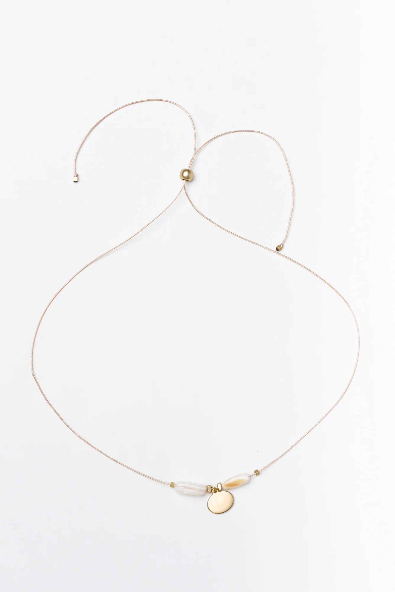 Arica Gold Oval Beaded Necklace