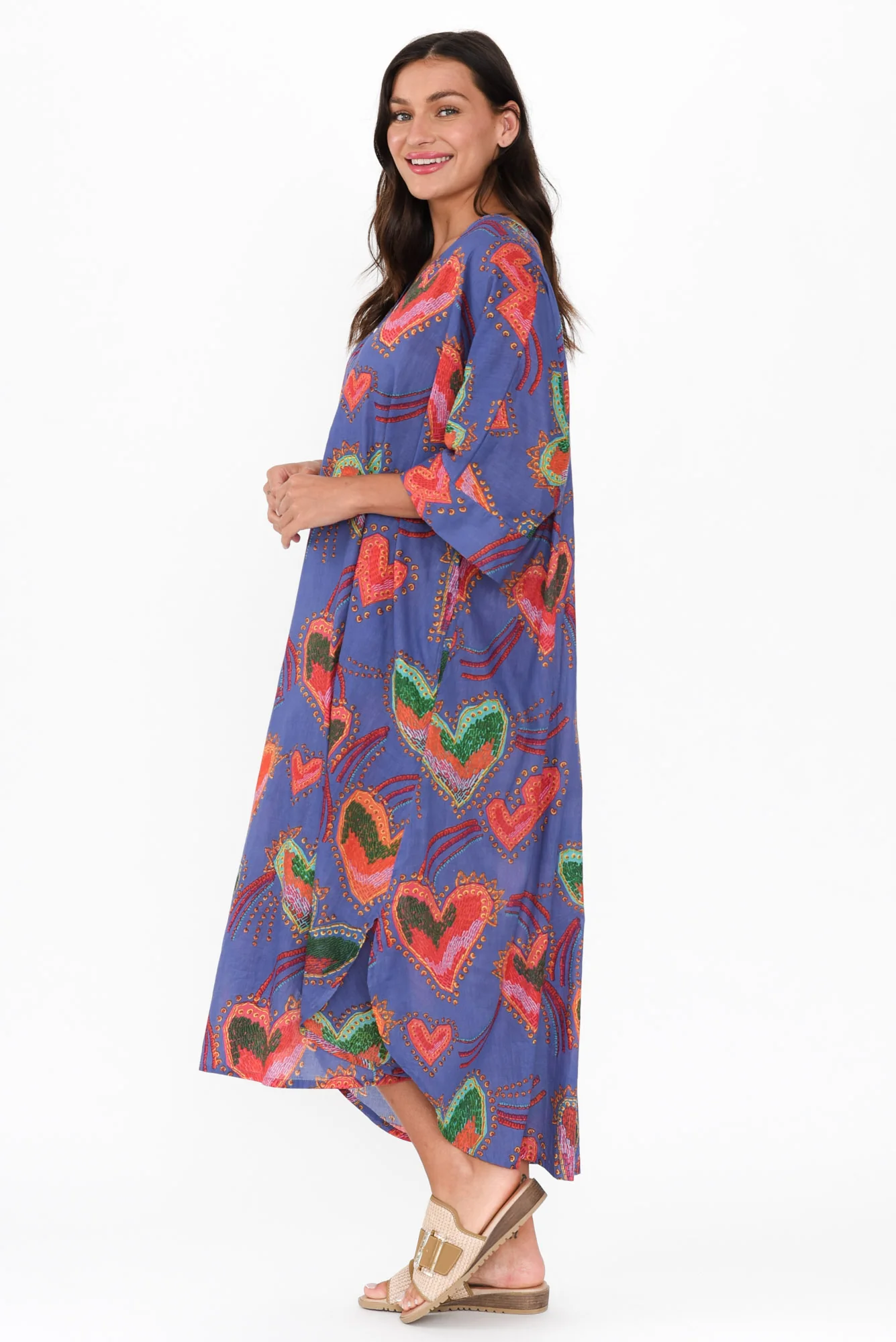 Tella Purple Heart Cotton Kaftan